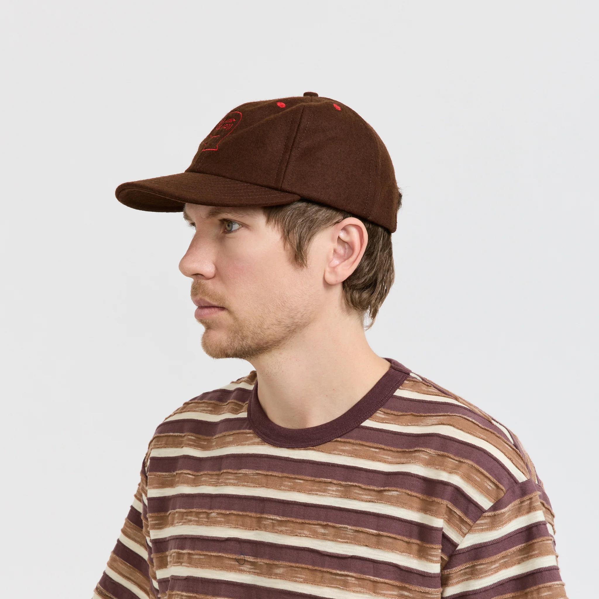 Flannel Classic Logohead 6 Panel Hat Brown - Image 5