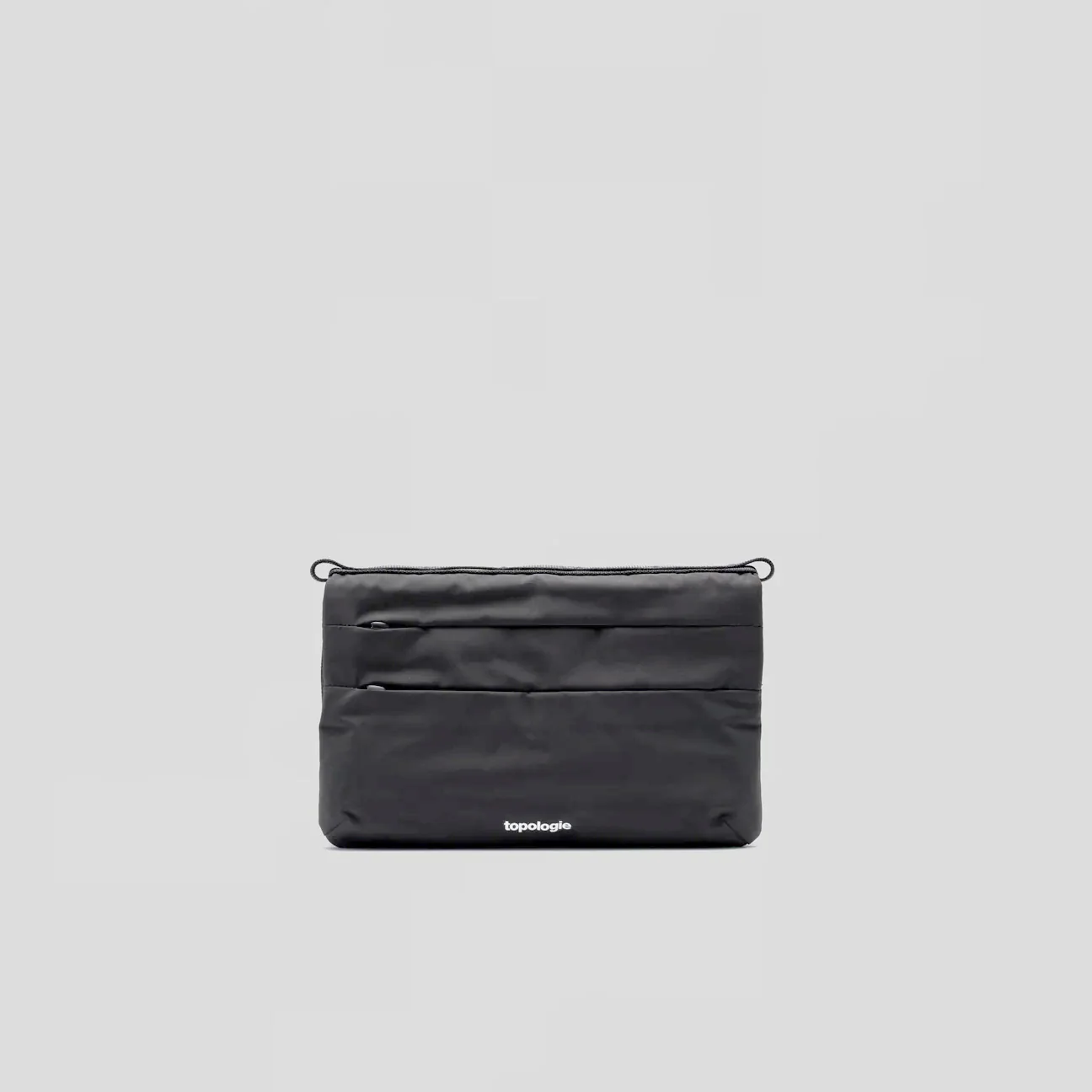 Flat Sacoche Small Black Tech Sateen