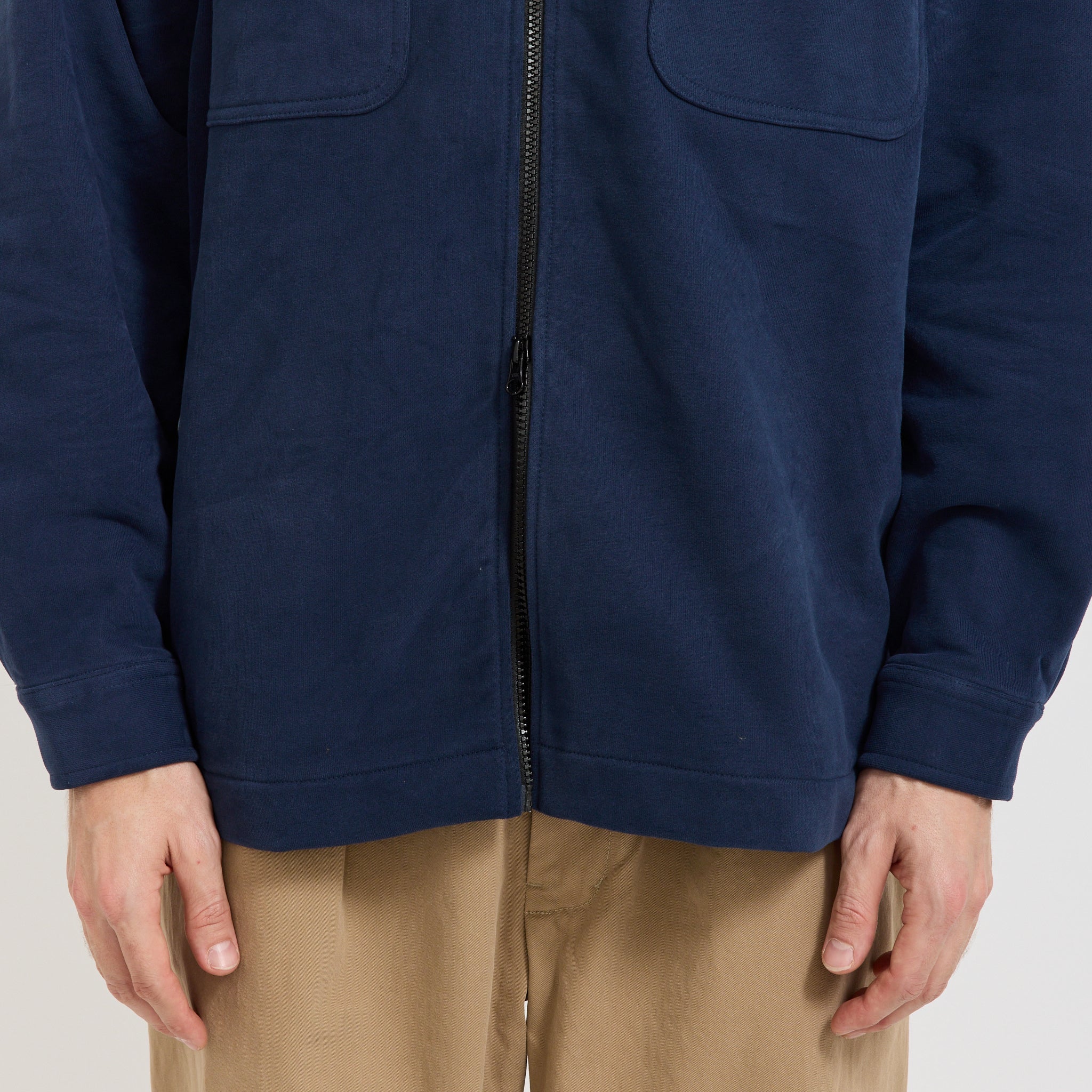 Fleece Overshirt Dark Navy - Image 5