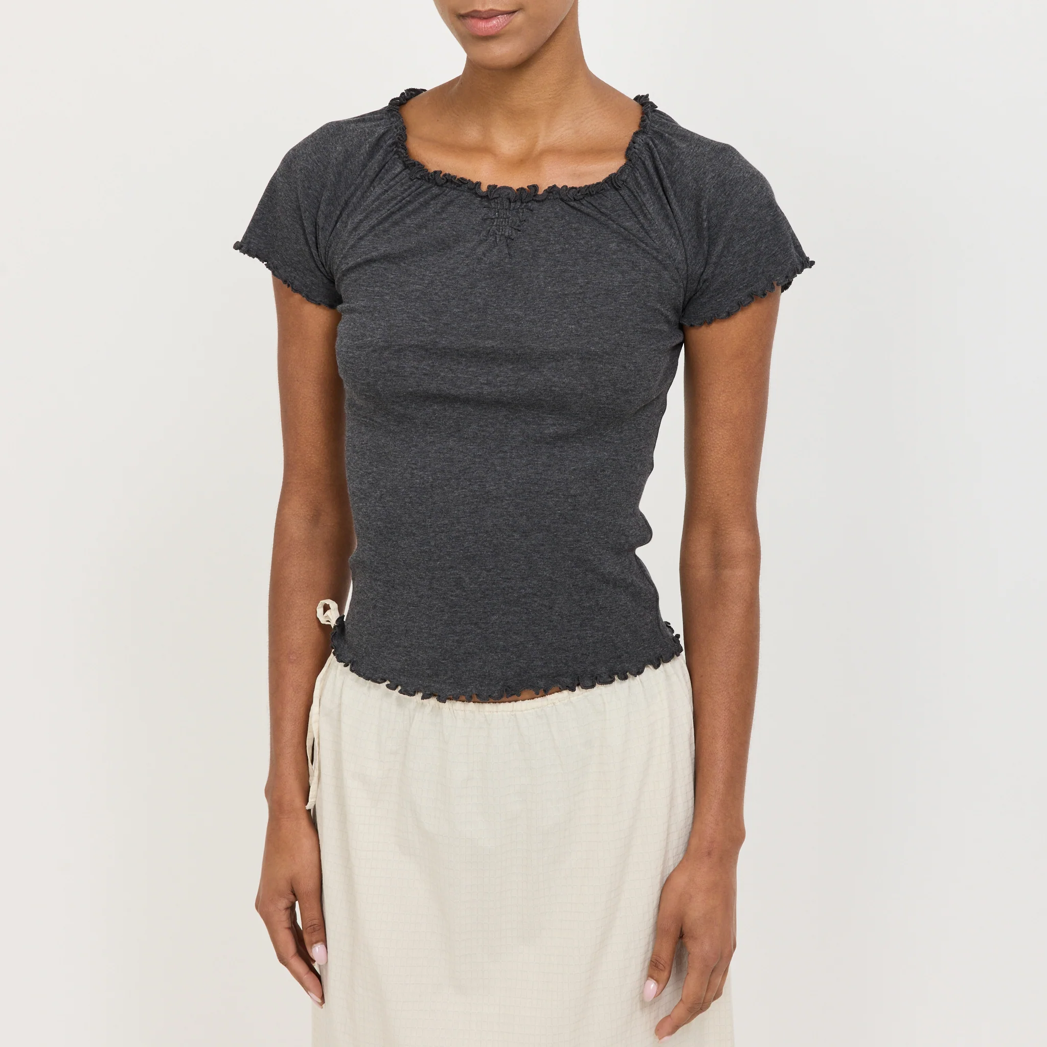 Flounce Tee Grey - Image 5