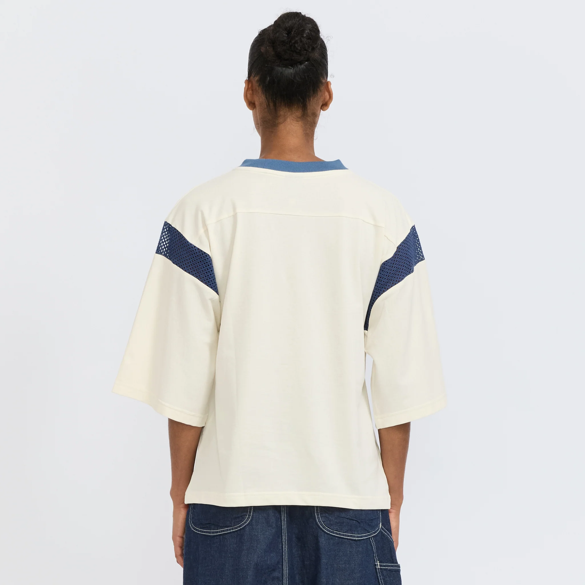 Football Tee Off White / Indigo - Image 4