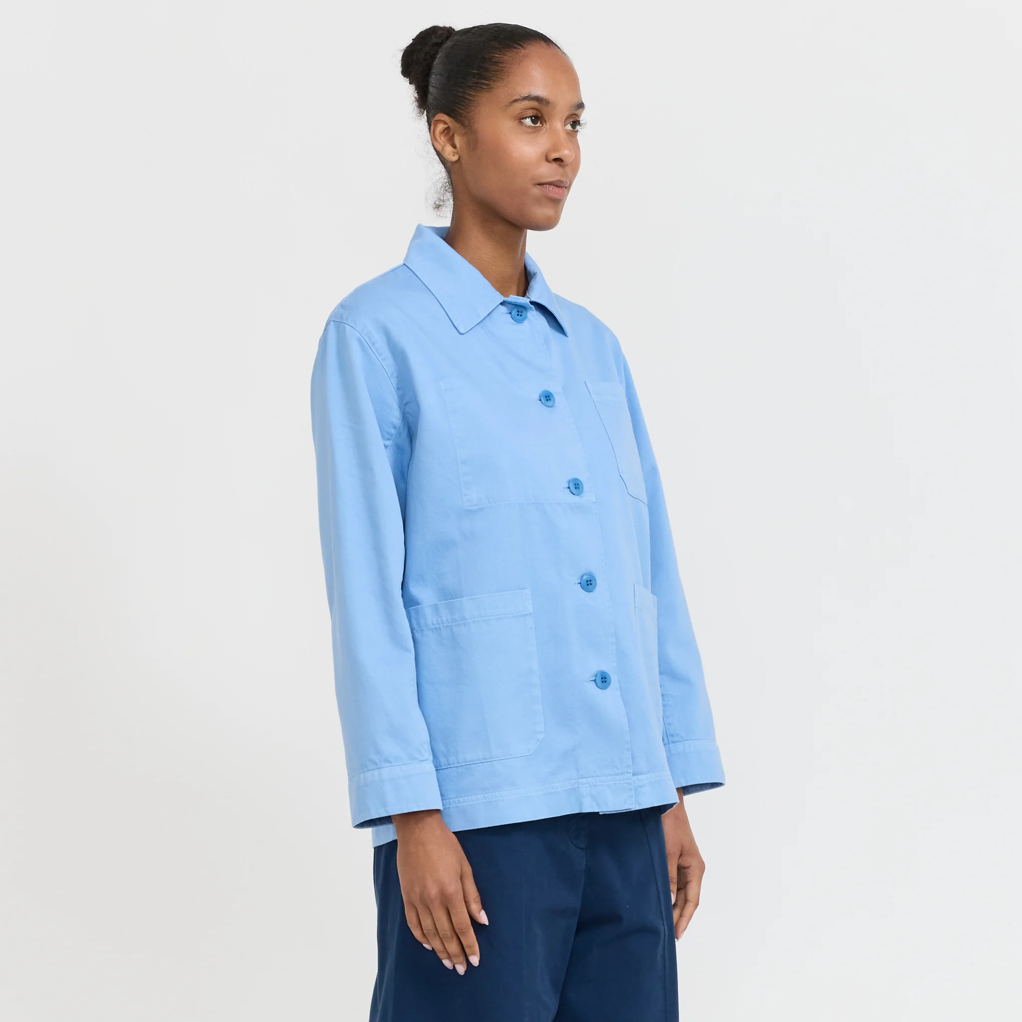 Gabardine Work Jacket Azur - Image 3