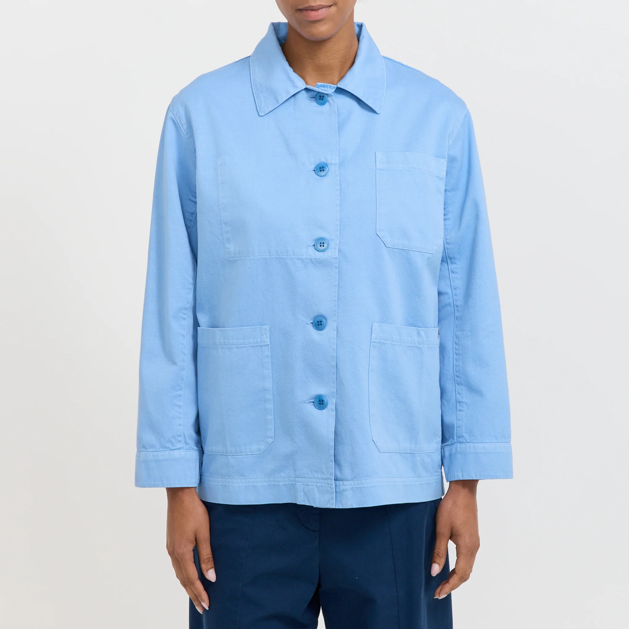Gabardine Work Jacket Azur - Image 5