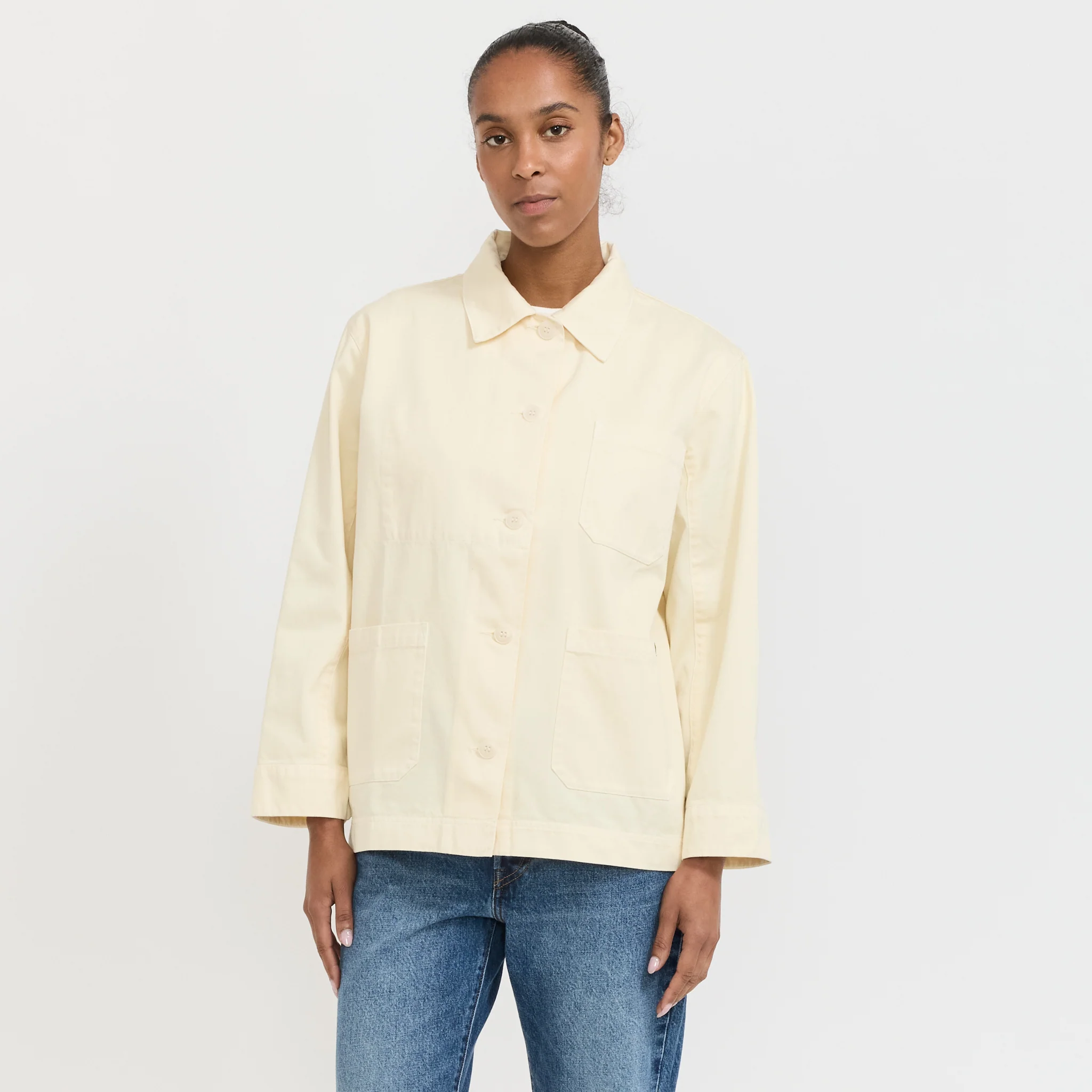 Gabardine Work Jacket Ivory