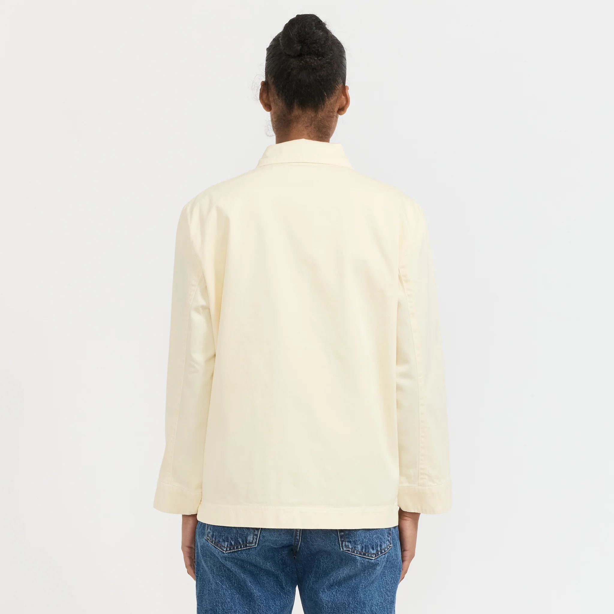 Gabardine Work Jacket Ivory - Image 5