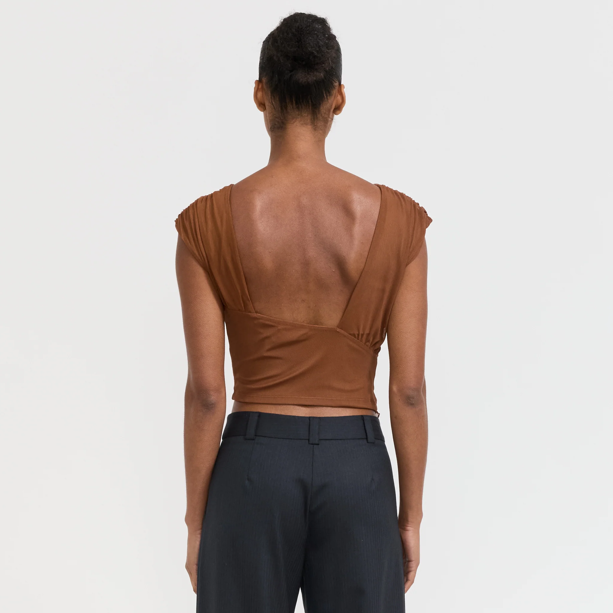 Gemini Draped Top Brown - Image 4