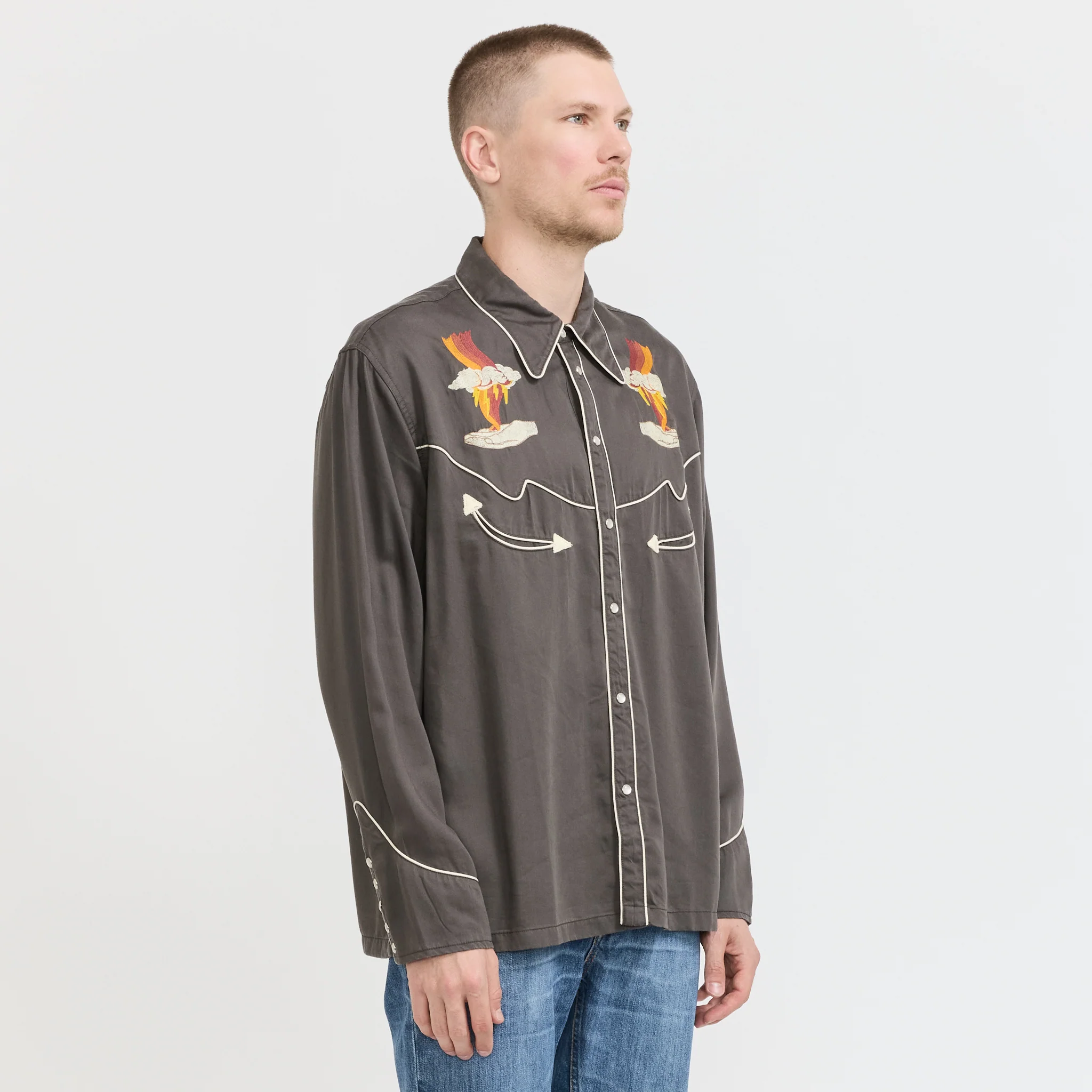 Gonzo Western Shirt Sunburns Black/Brown - Image 3