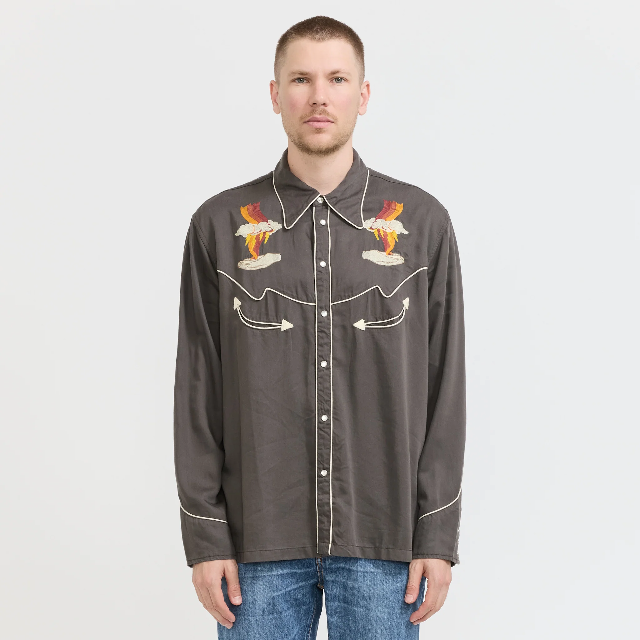 Gonzo Western Shirt Sunburns Black/Brown - Image 6