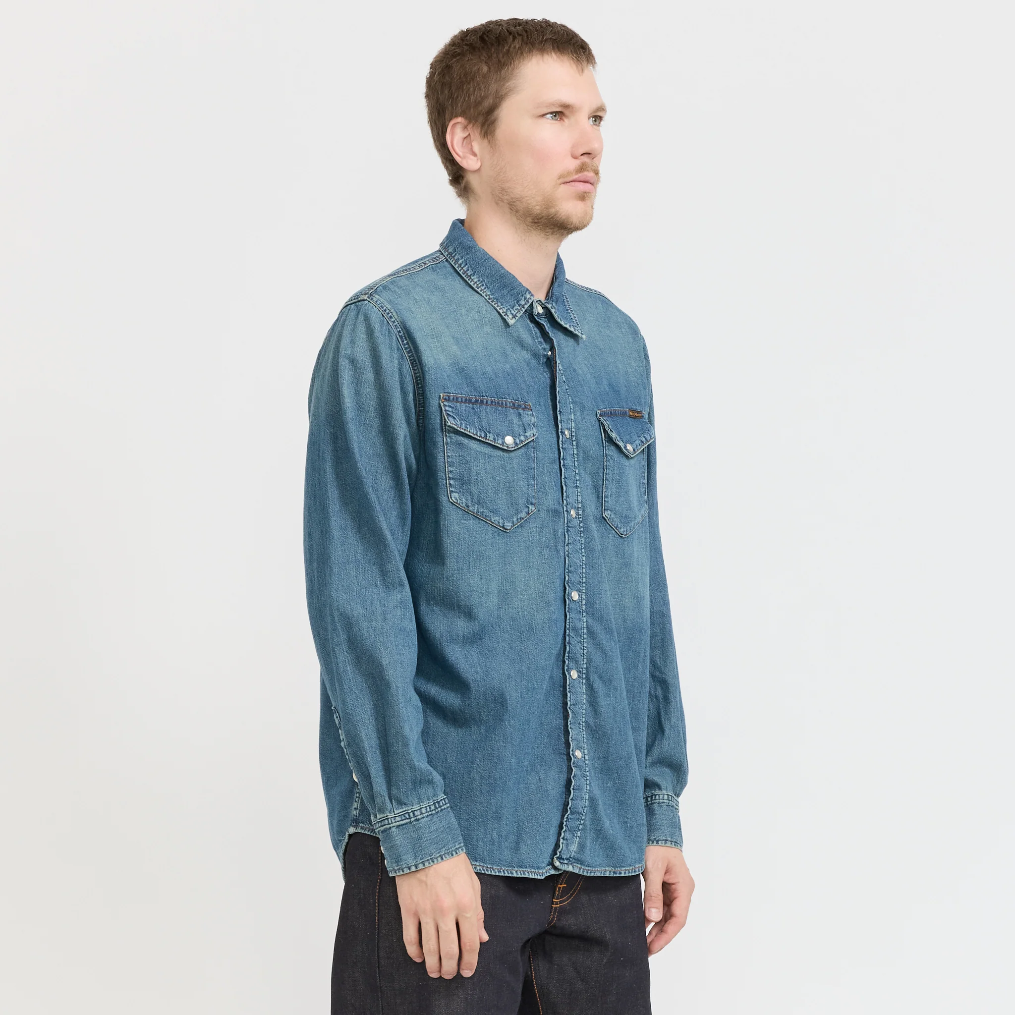 Gunnar Denim Shirt Dirt Wash - Image 3