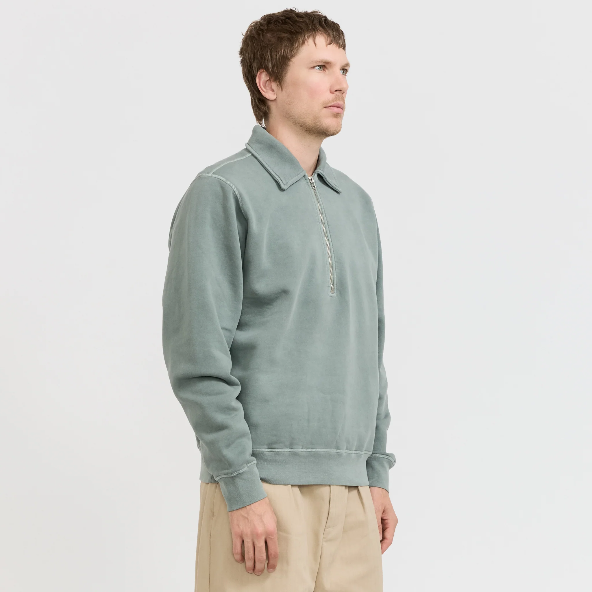 Halfzip Sweat Agave Green - Image 3