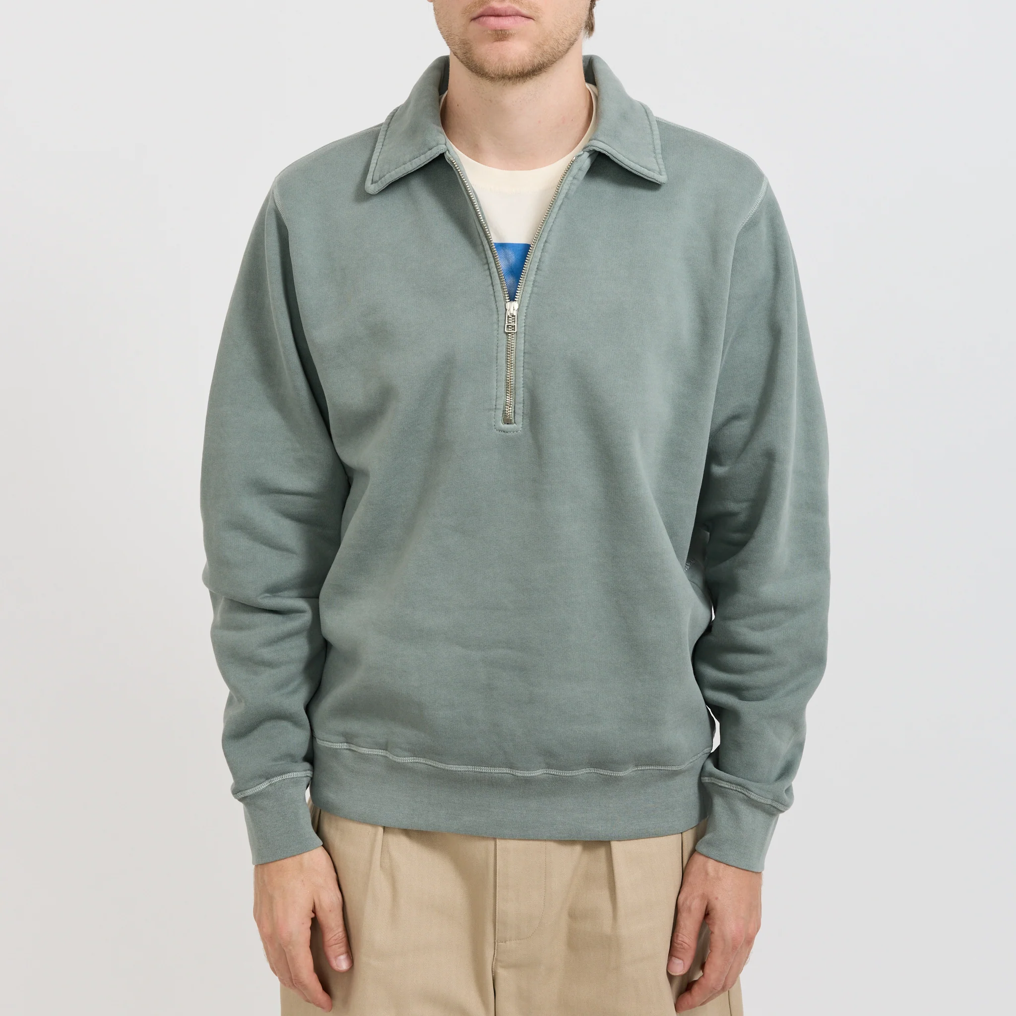 Halfzip Sweat Agave Green - Image 6