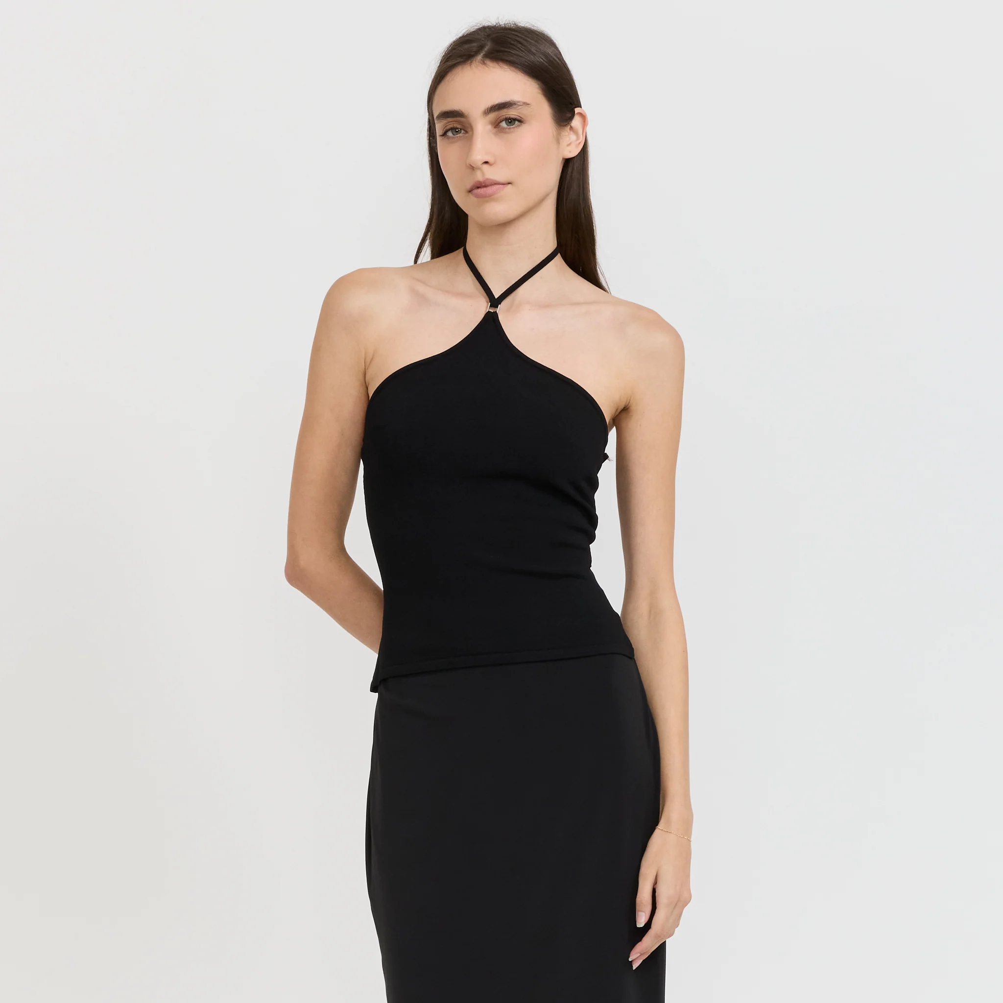 Halter Hardware Top Black Knitwear - Image 7
