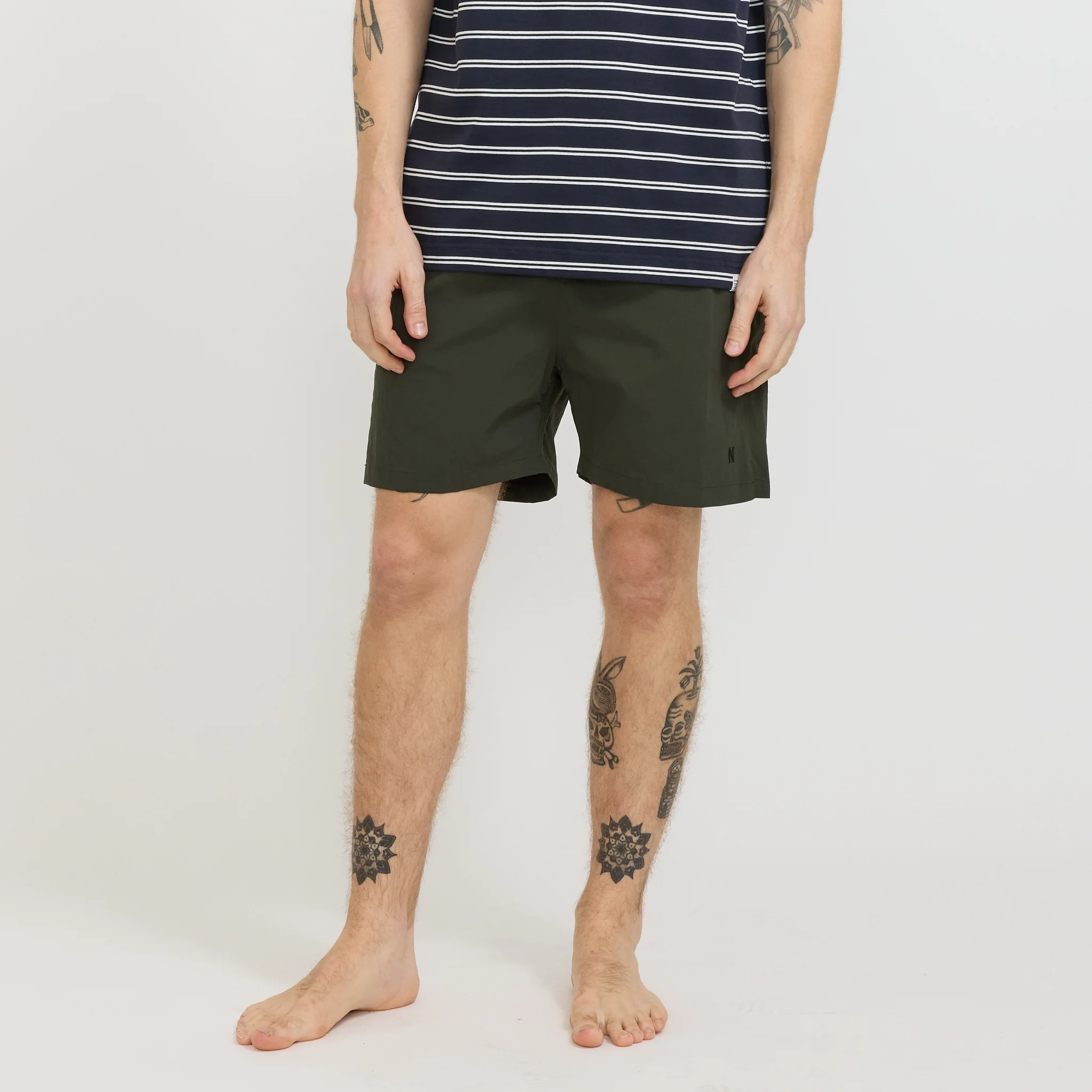 Hauge Recycled Nylon Swimmers Black Olive