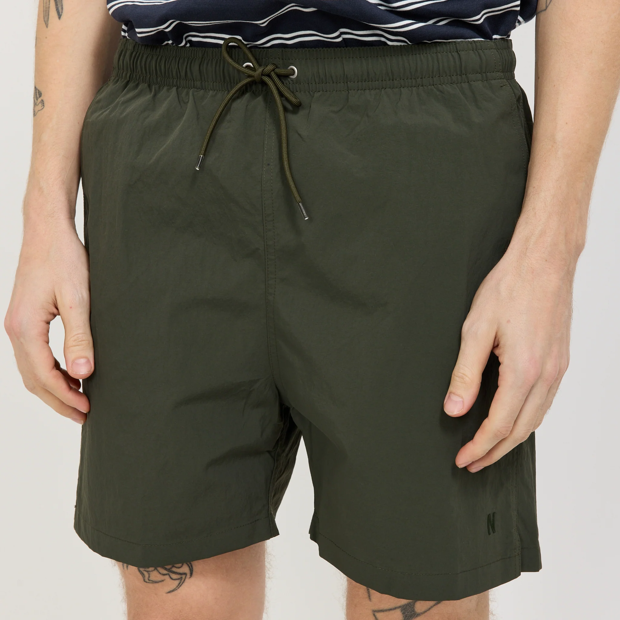 Hauge Recycled Nylon Swimmers Black Olive - Image 5