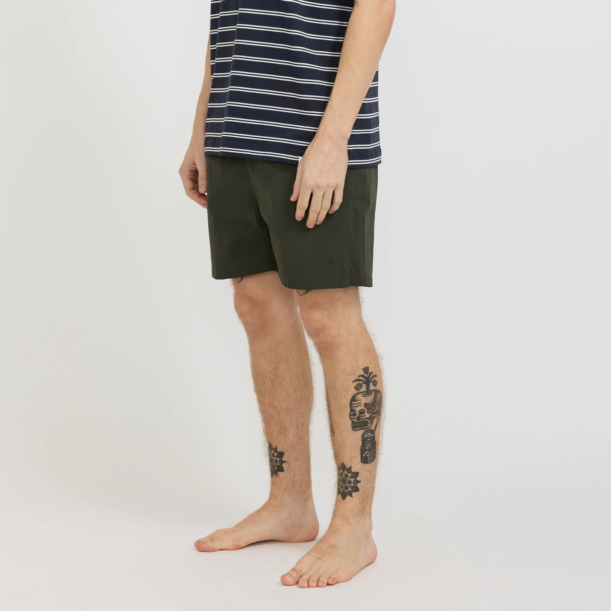 Hauge Recycled Nylon Swimmers Black Olive - Image 7