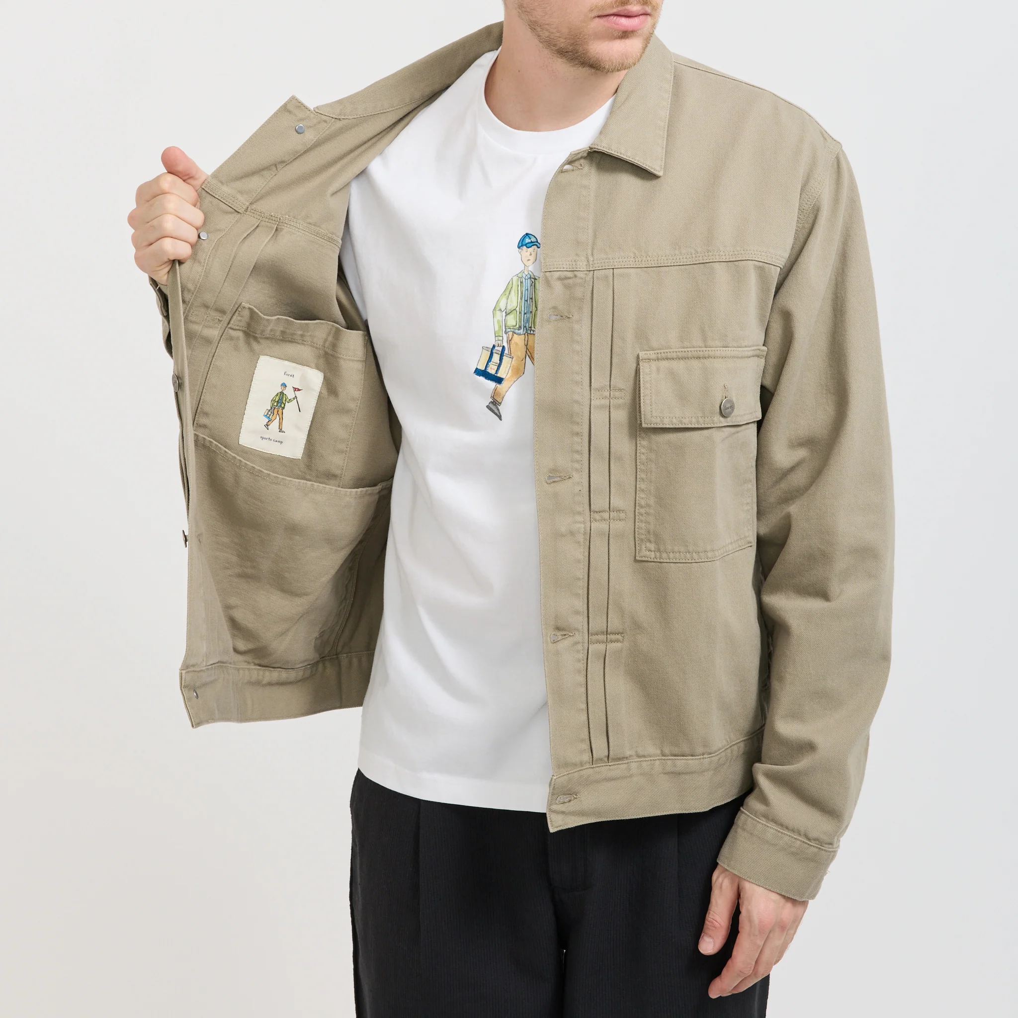 Hazy Twill Jacket Light Taupe - Image 7