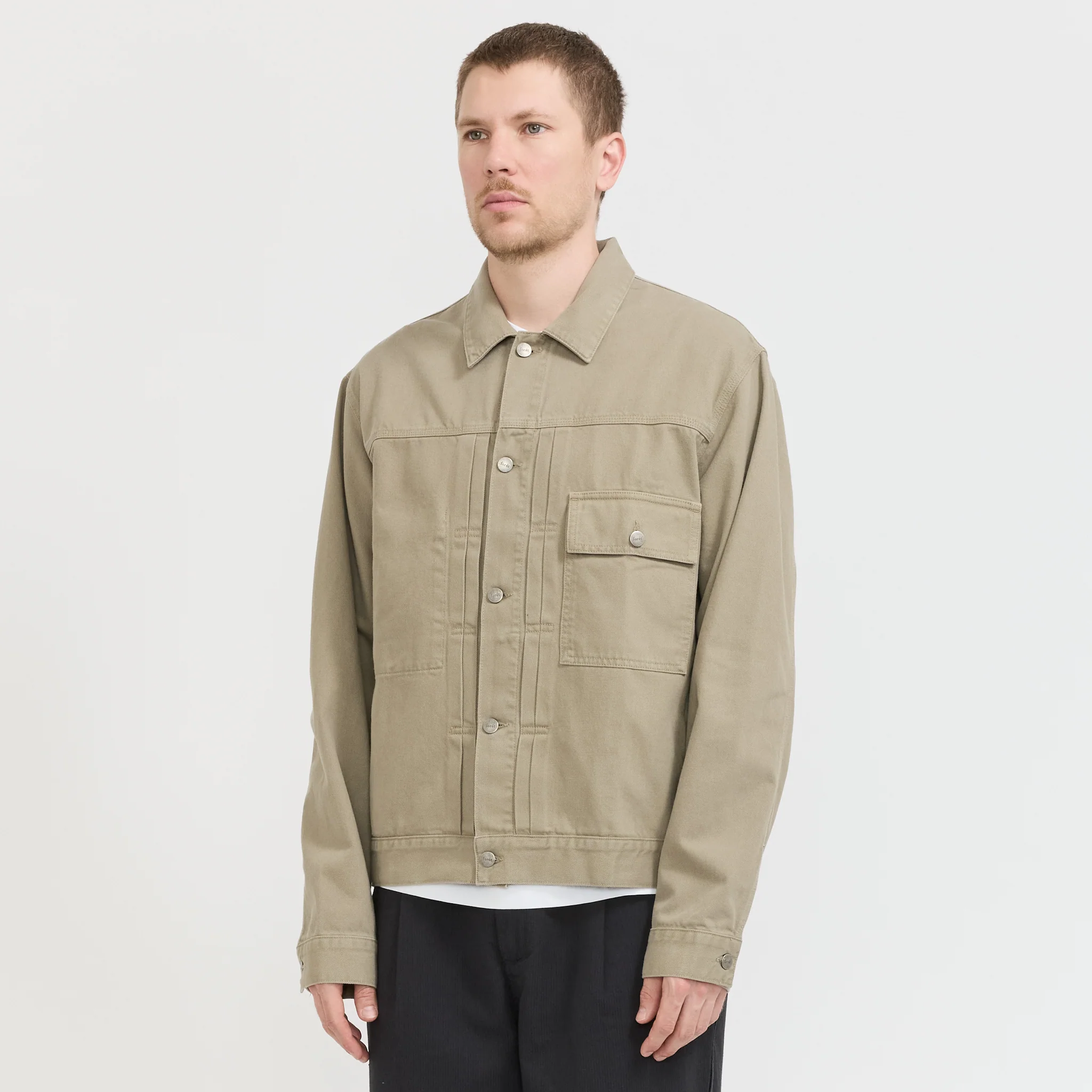 Hazy Twill Jacket Light Taupe - Image 8