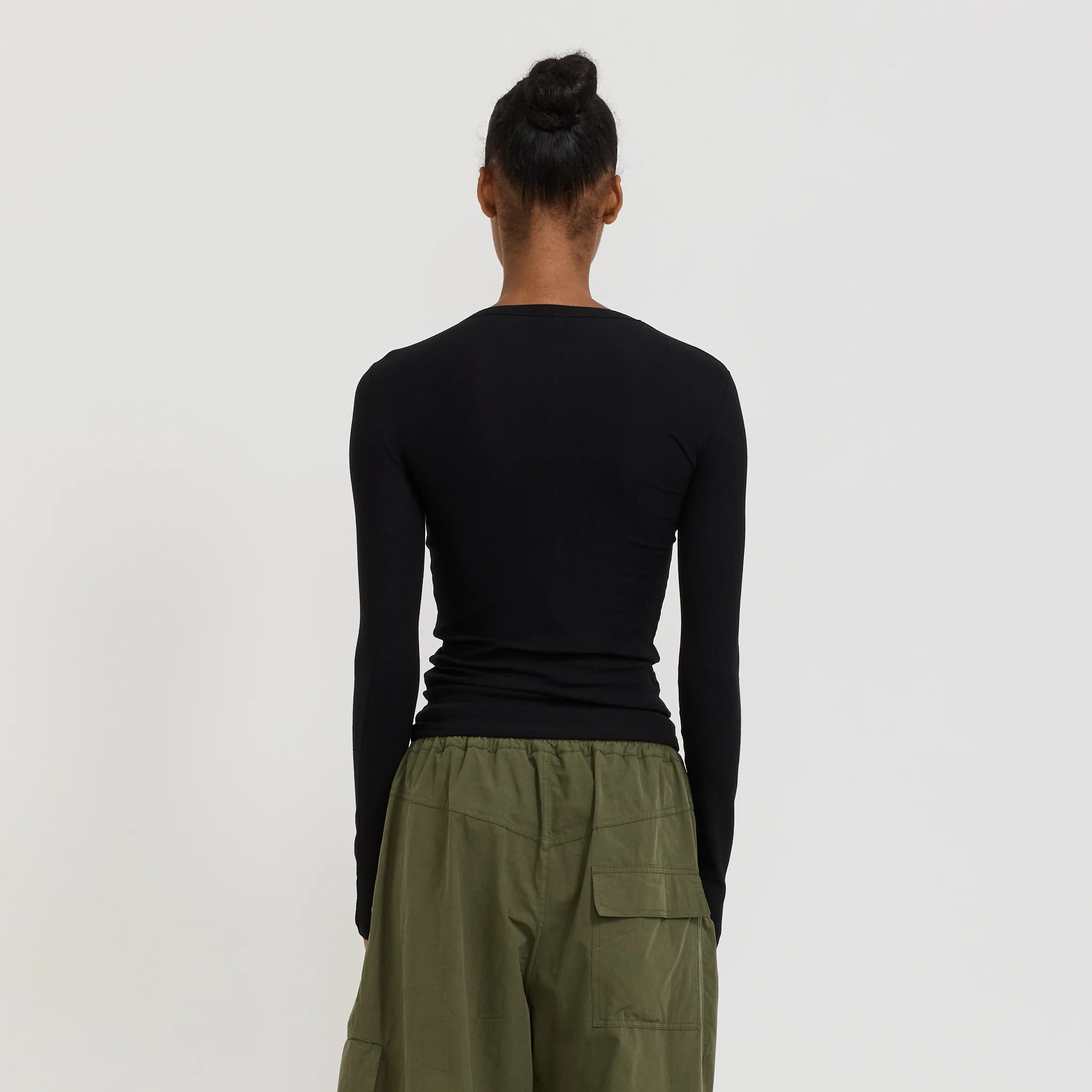 Heart Long Sleeve Tee Black - Image 4