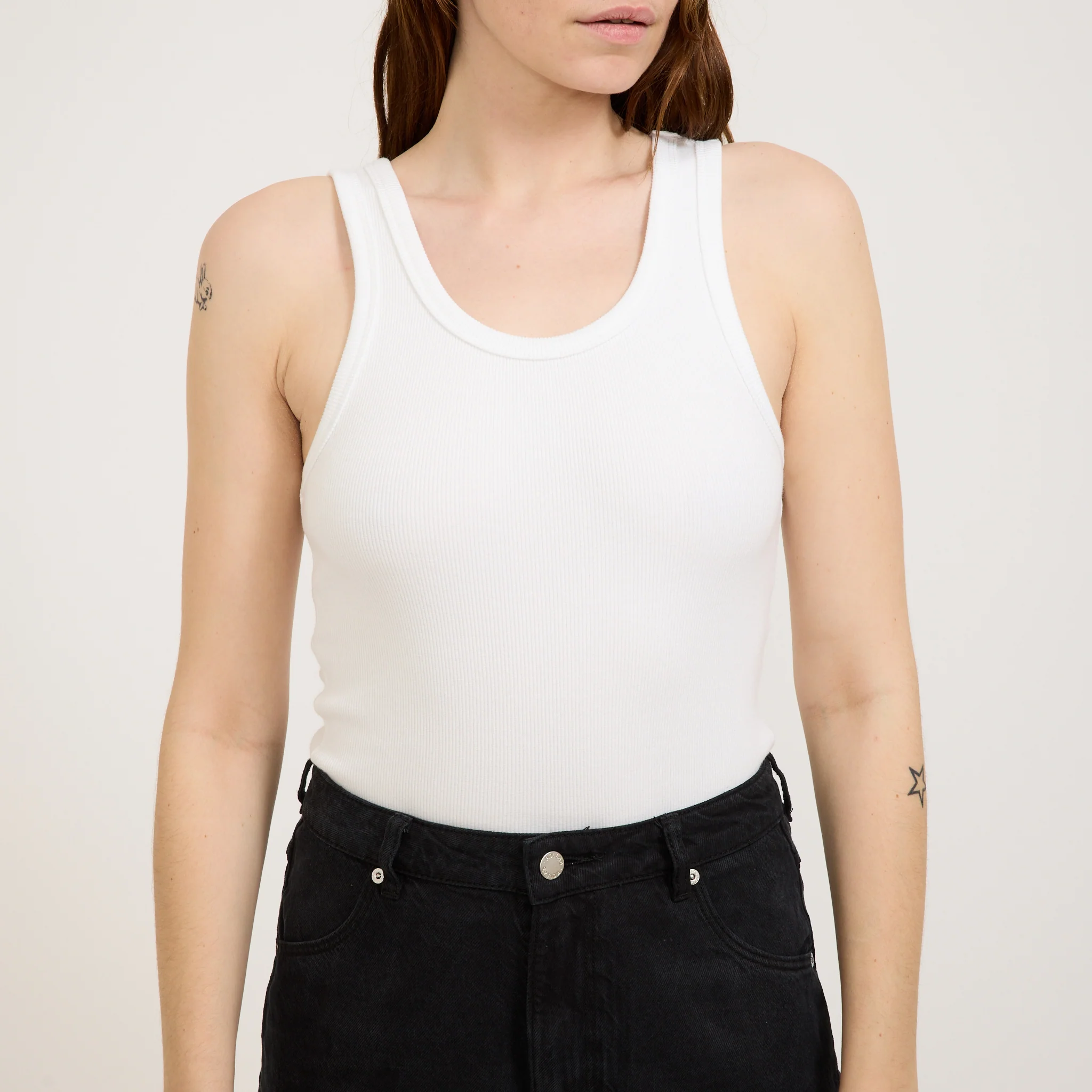 Heavy Rib Toni Tank Vintage White - Image 6