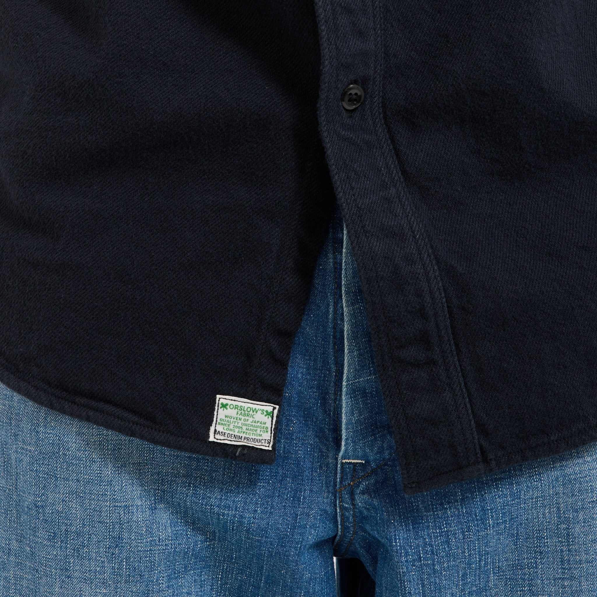 Heavyweight Flannel Shirt Navy - Image 6