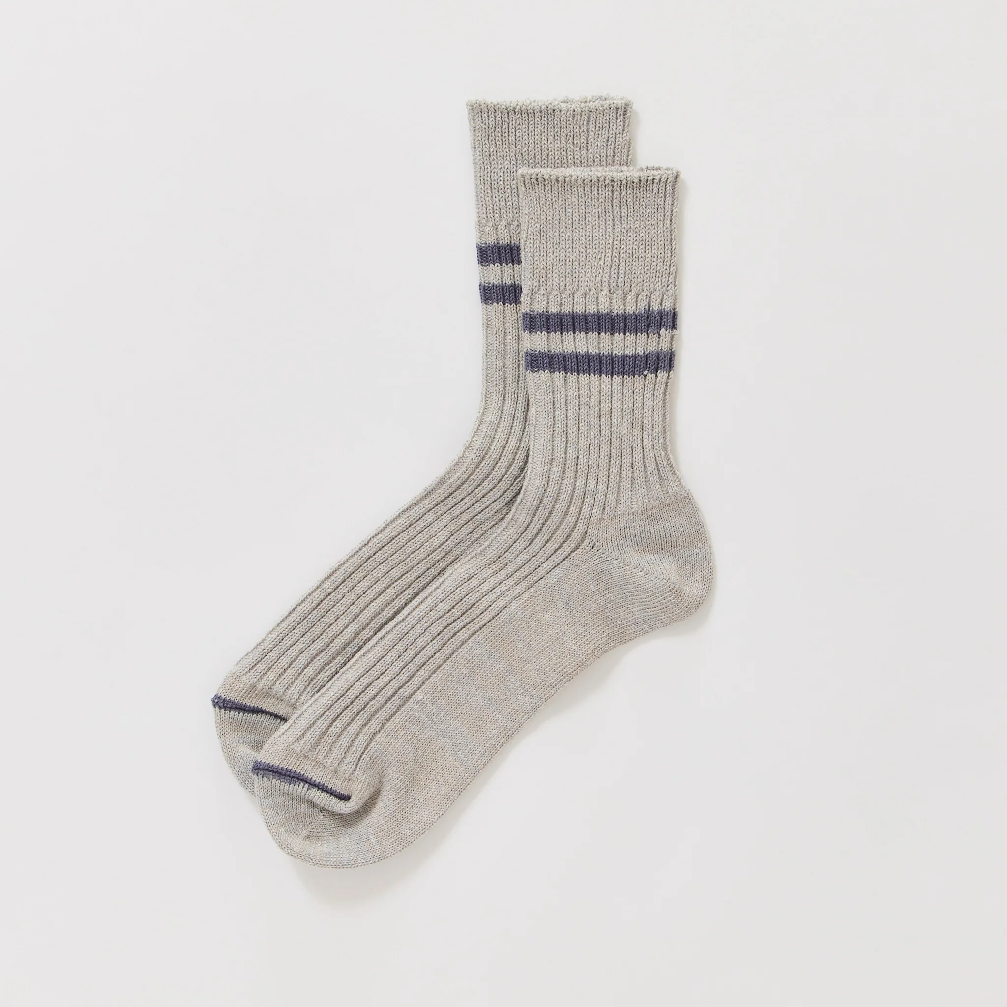 Stripe Socks Grey/Purple Haze