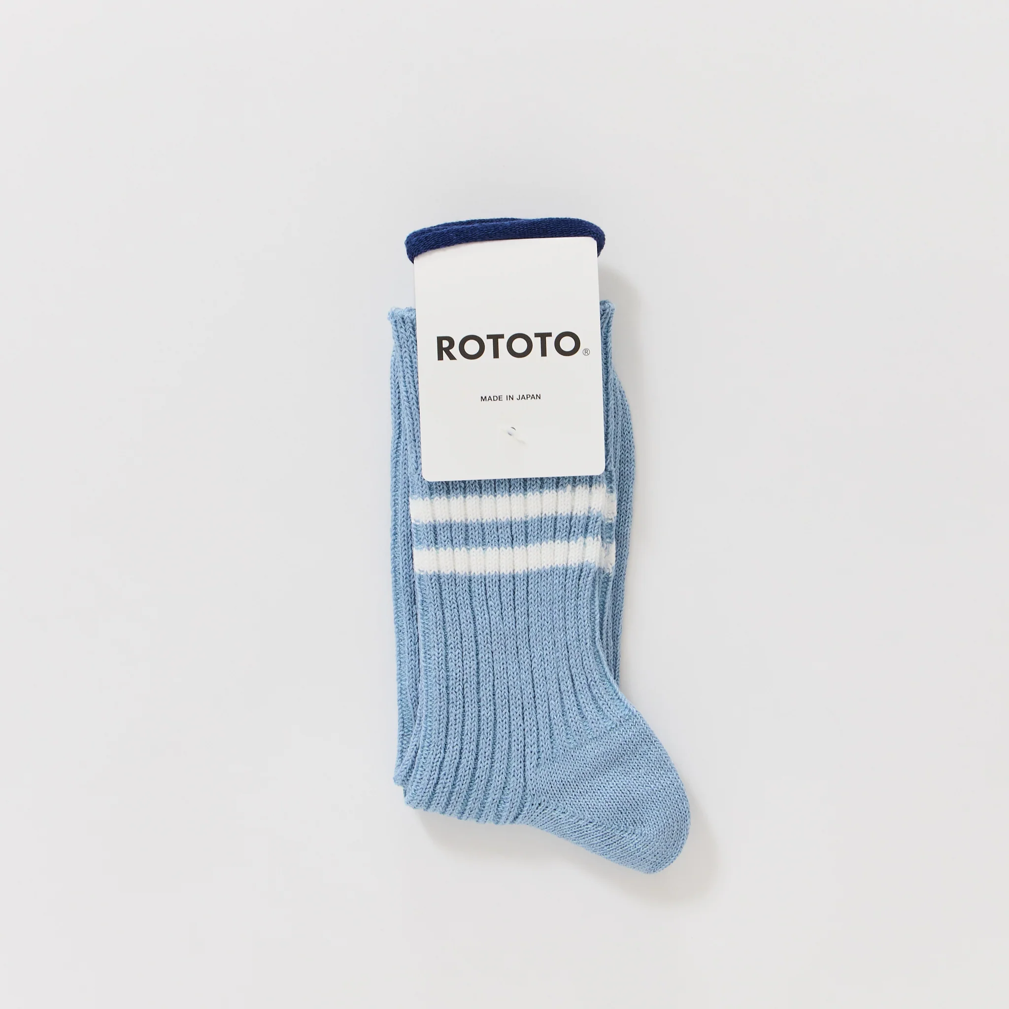 Stripe Socks Morning Blue/White - Image 2