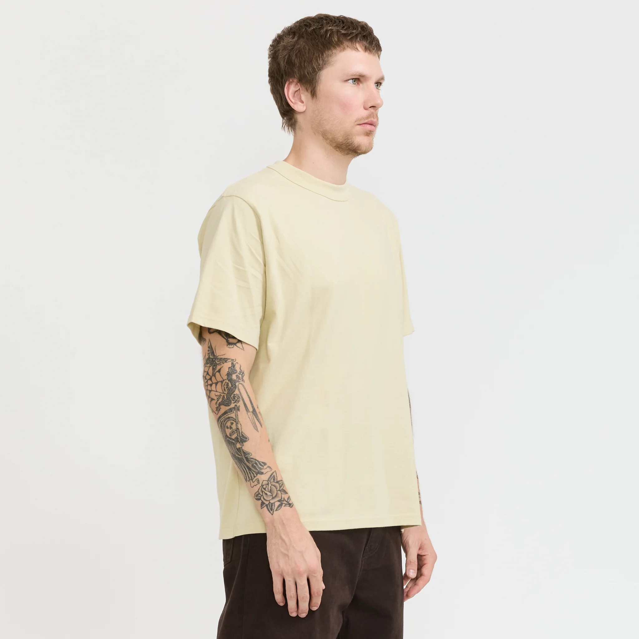 Heritage T-Shirt Gravel Ecru - Image 3
