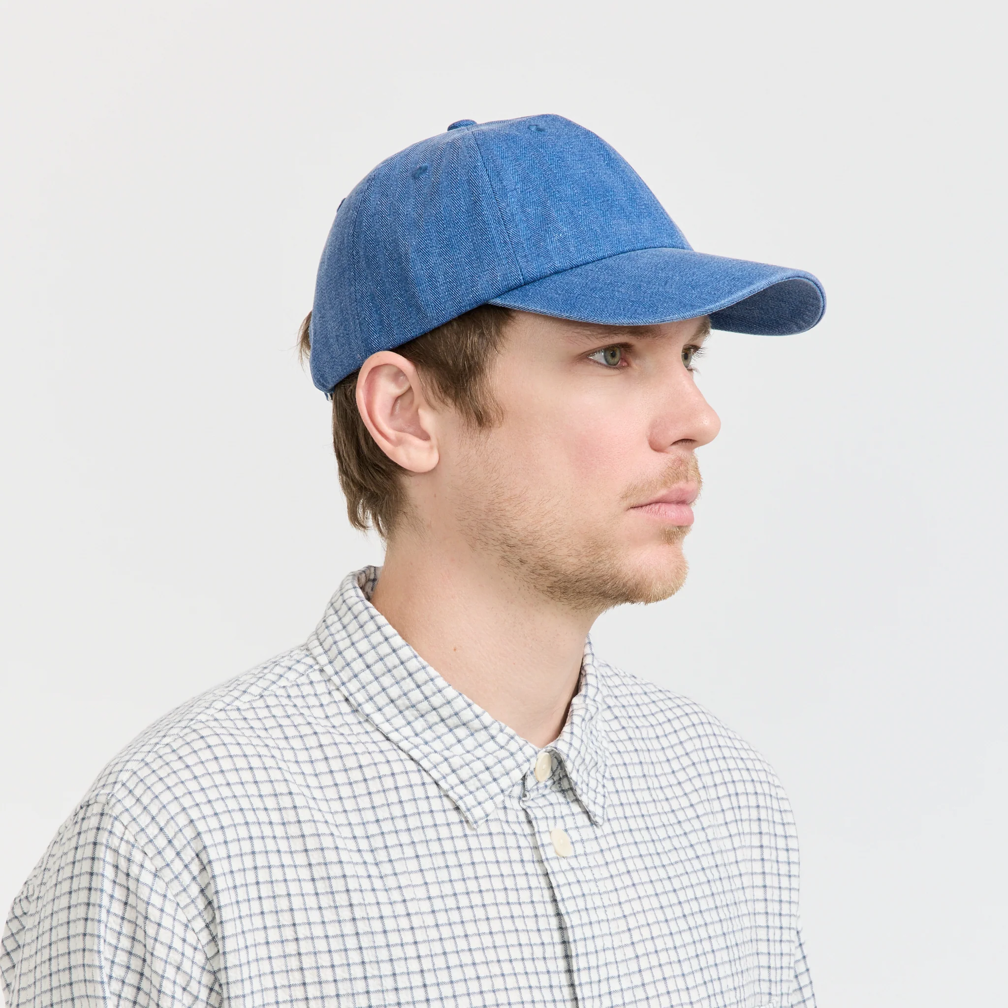 Herringbone Cap Bright Blue - Image 2