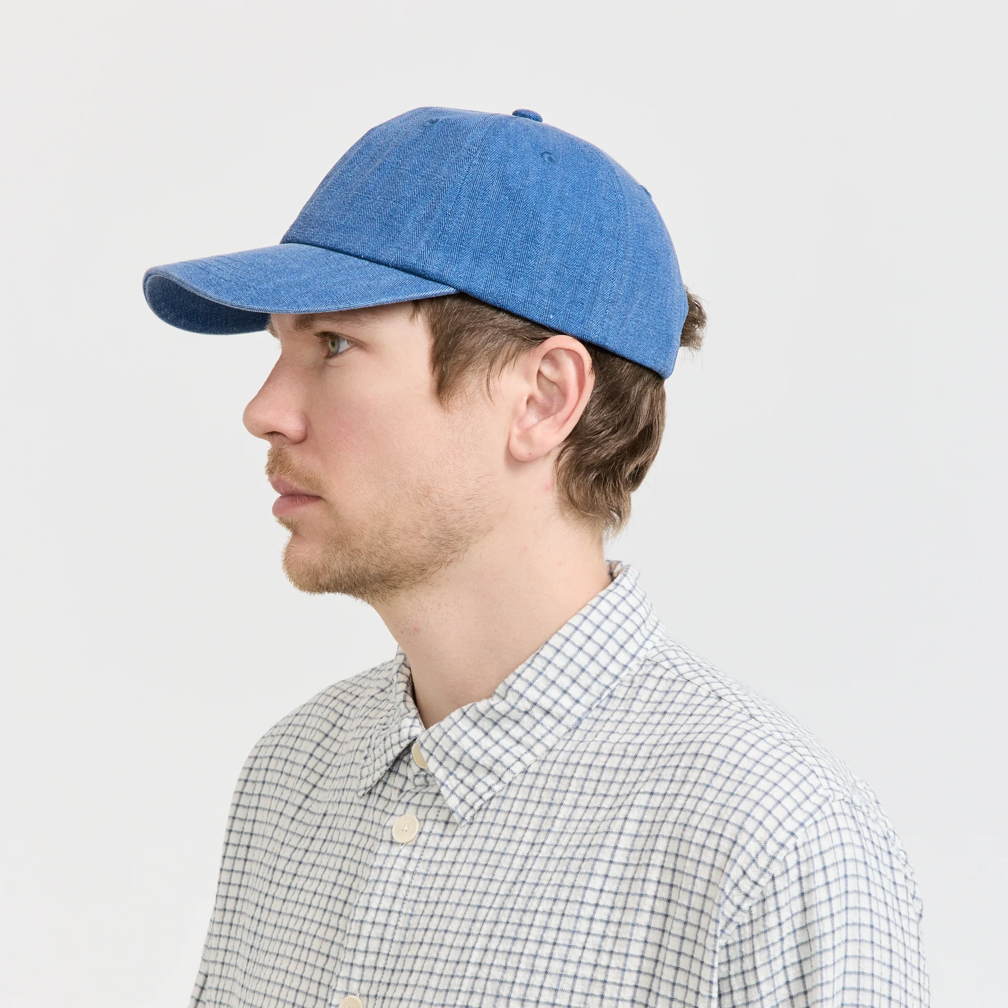 Herringbone Cap Bright Blue - Image 3