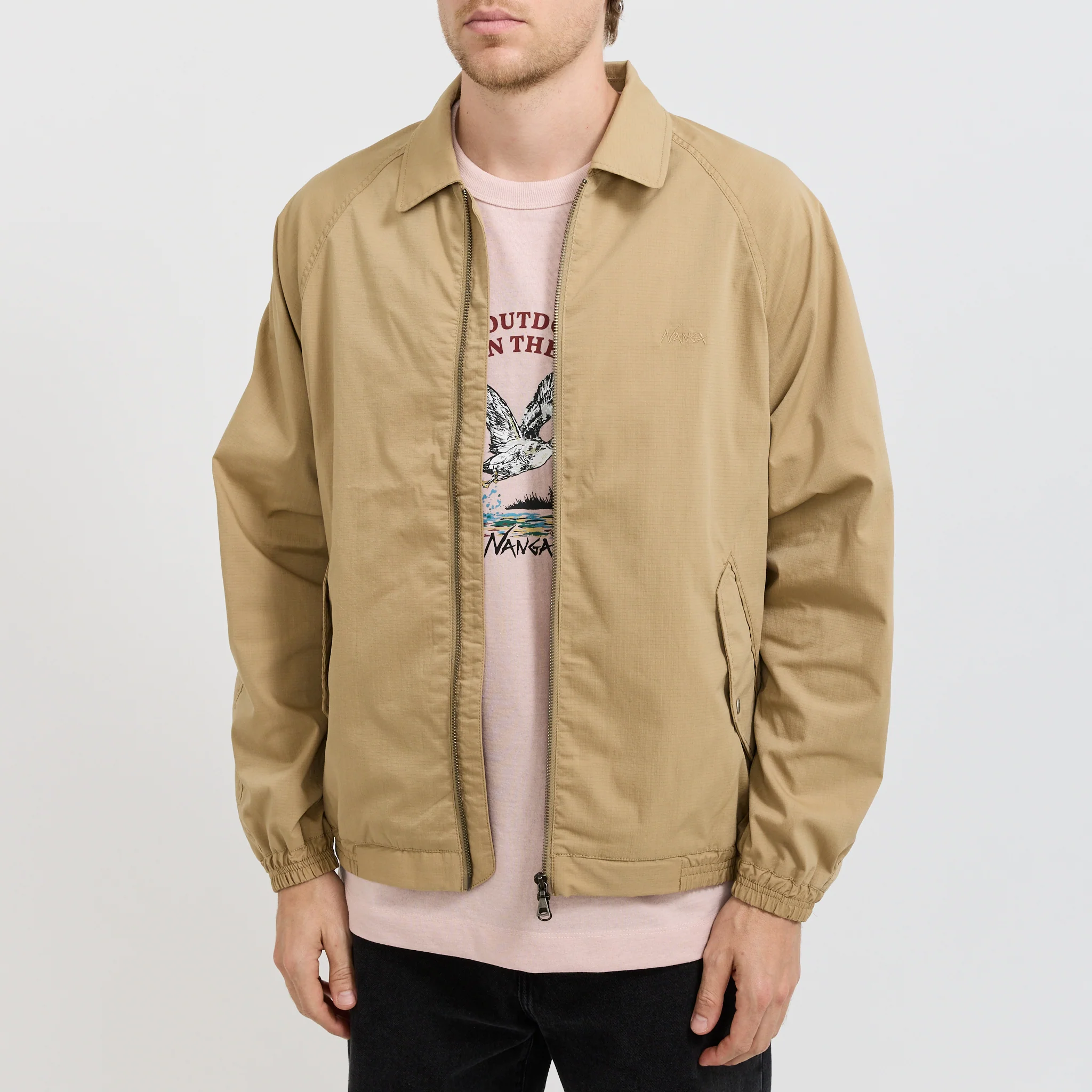 Hinoc Ripstop Drizzler Jacket Beige - Image 5