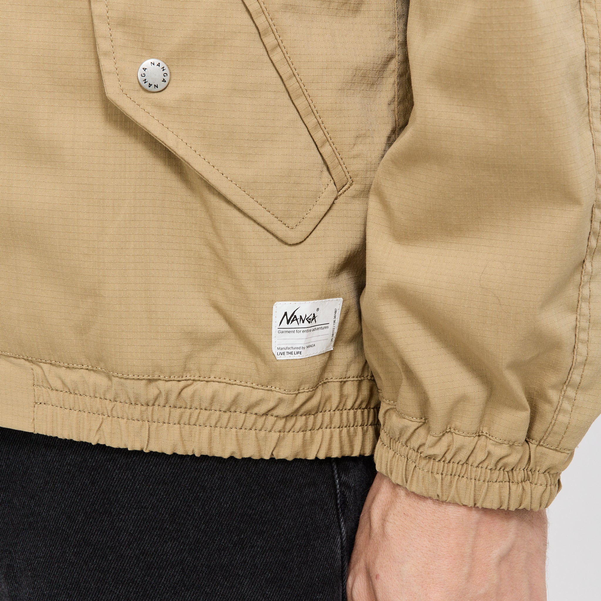 Hinoc Ripstop Drizzler Jacket Beige - Image 9