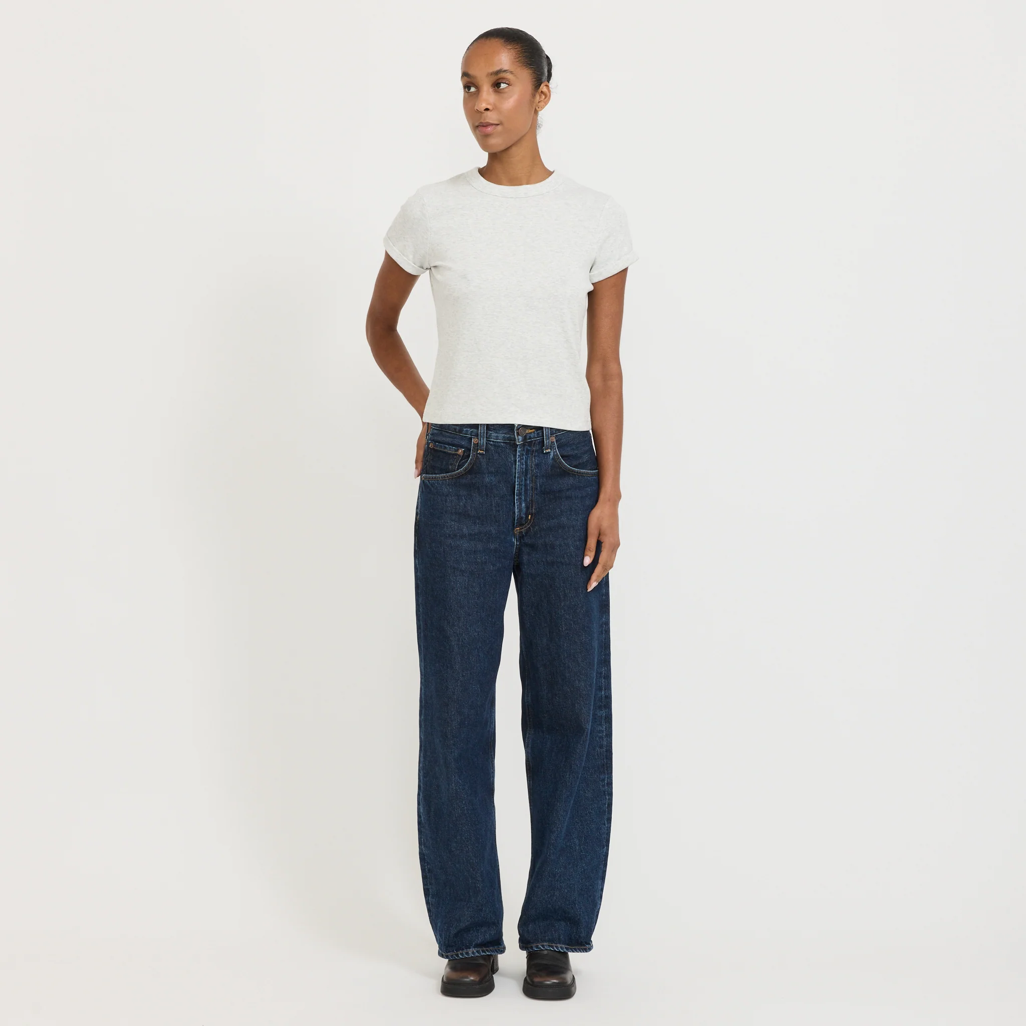 Home Body Tee Grey Marle - Image 2