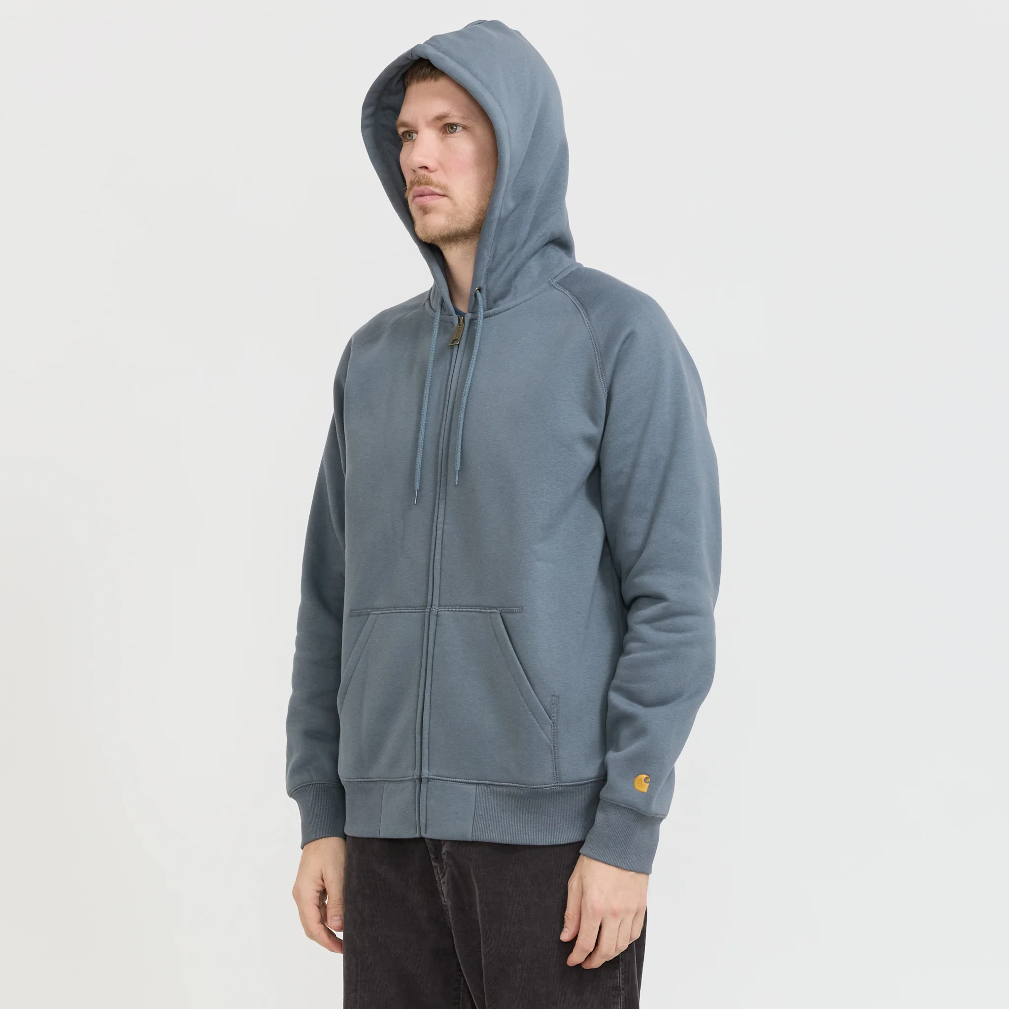 Hooded Chase Jacket Cozy Blue/Gold - Image 6