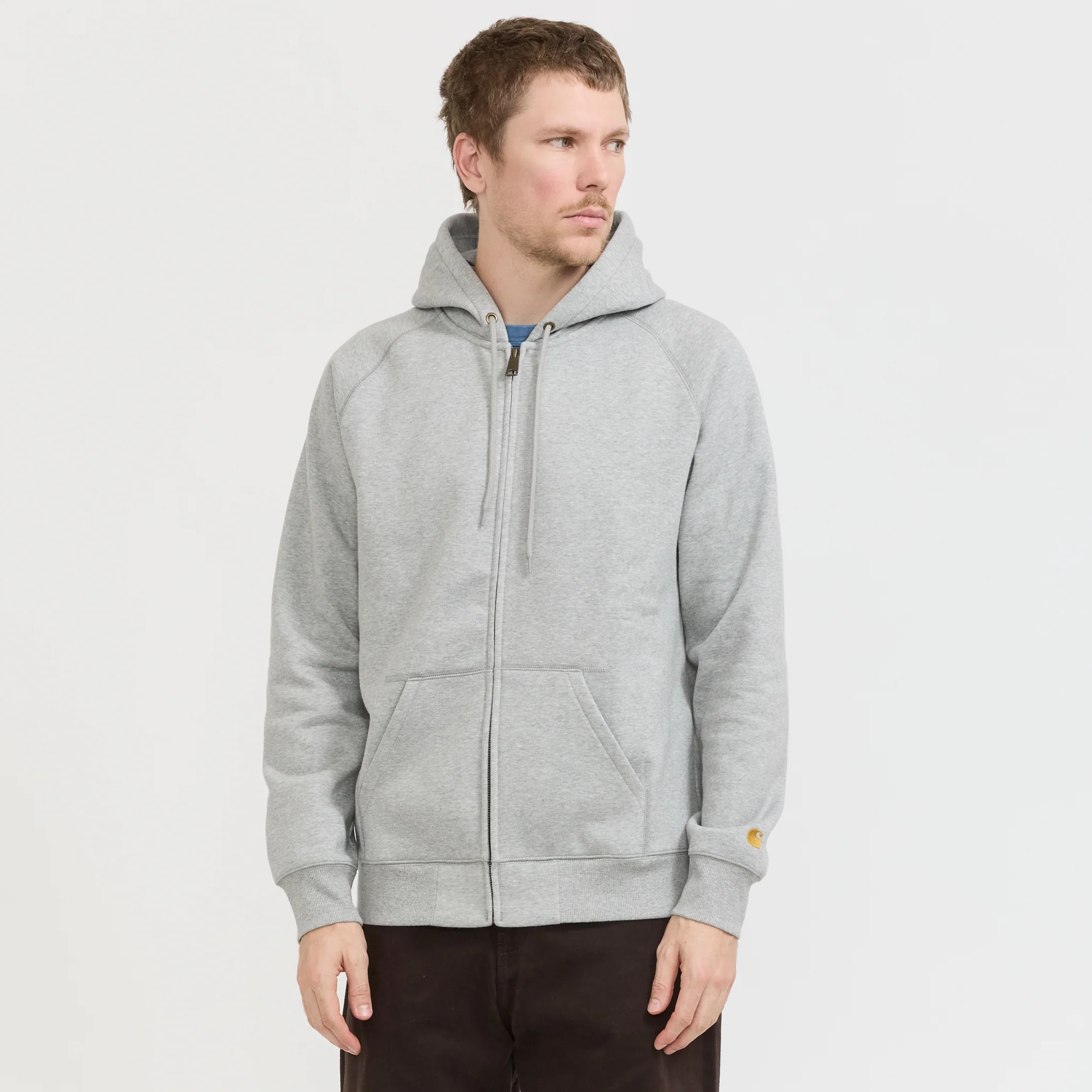 Hooded Chase Jacket Grey Heather/Gold