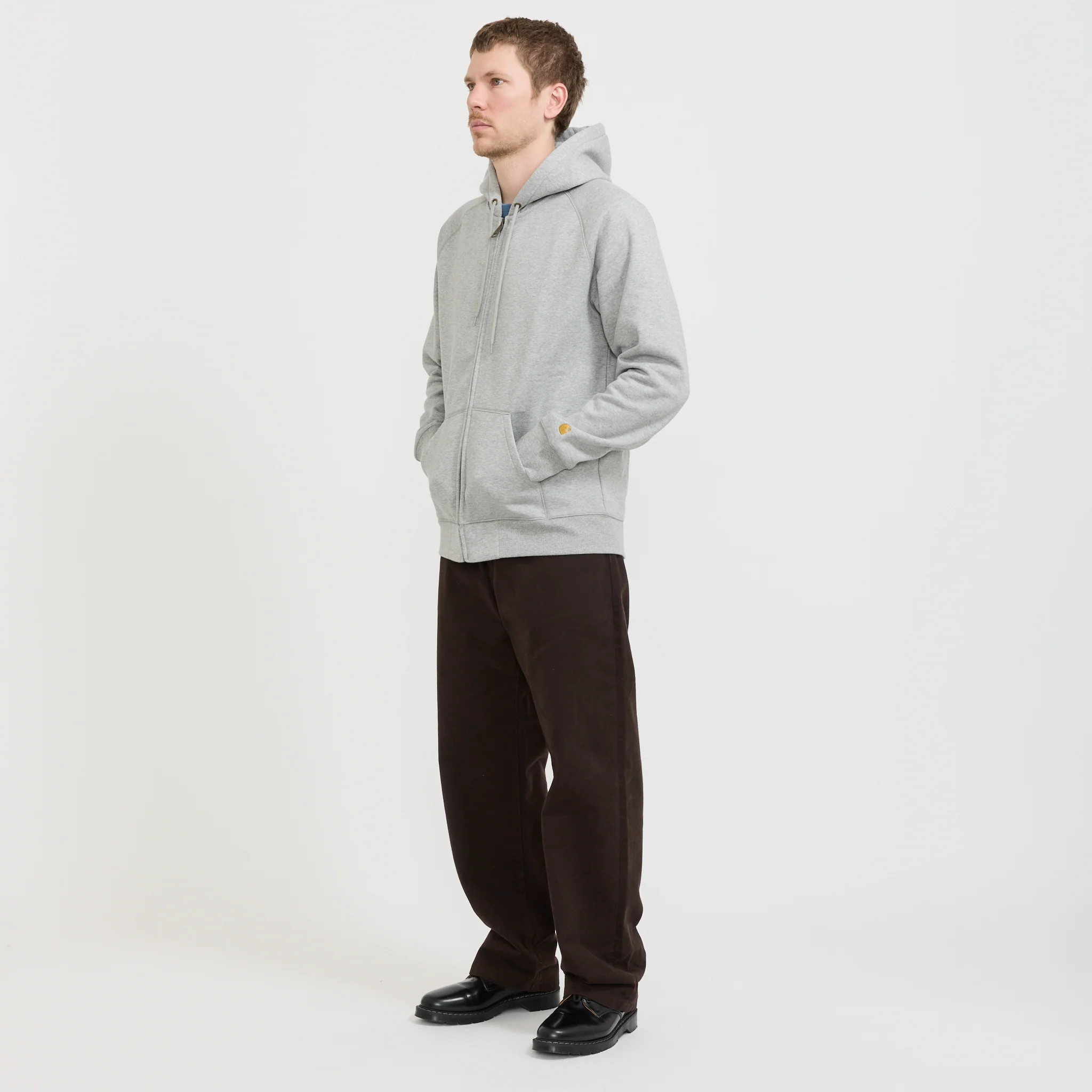 Hooded Chase Jacket Grey Heather/Gold - Image 2