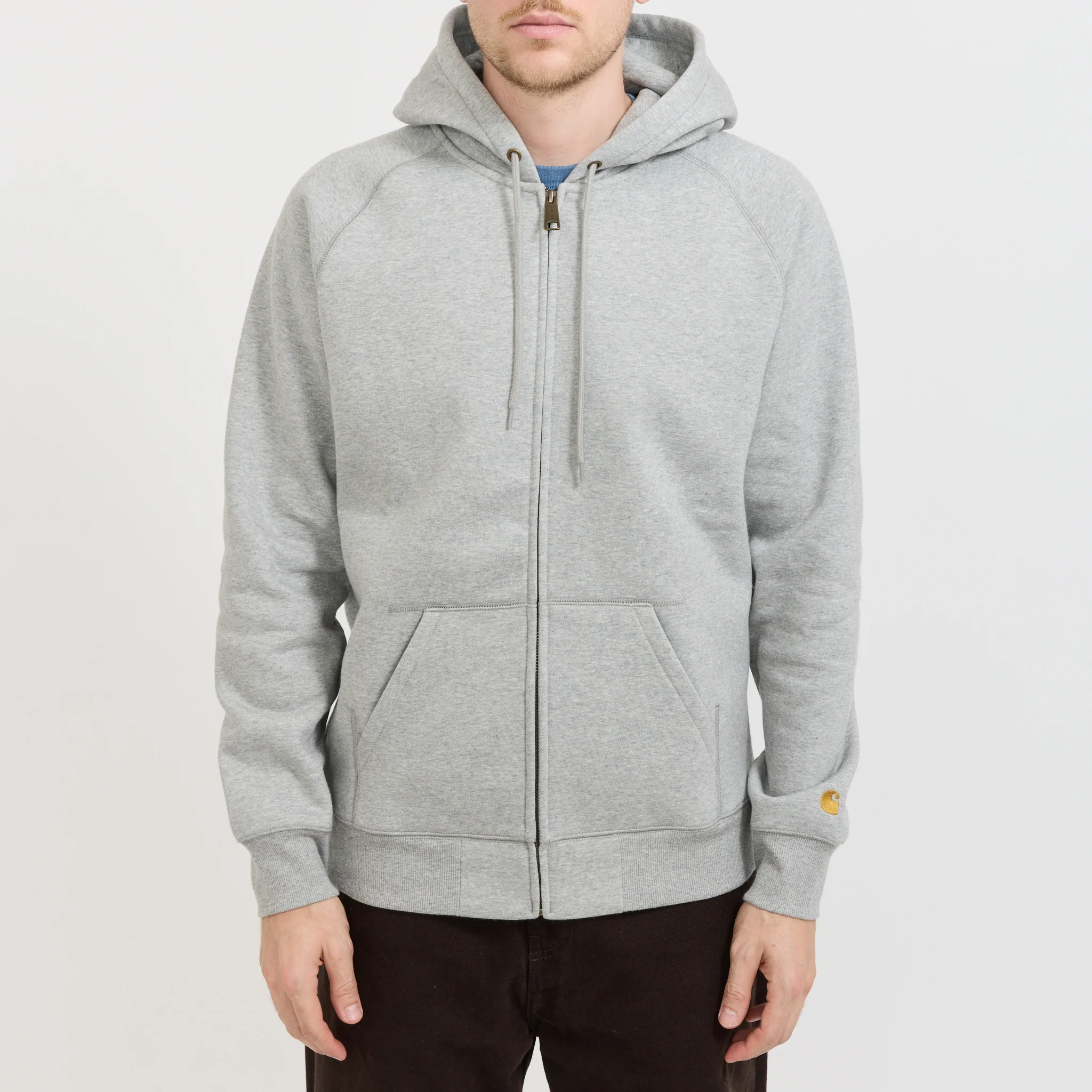 Hooded Chase Jacket Grey Heather/Gold - Image 5
