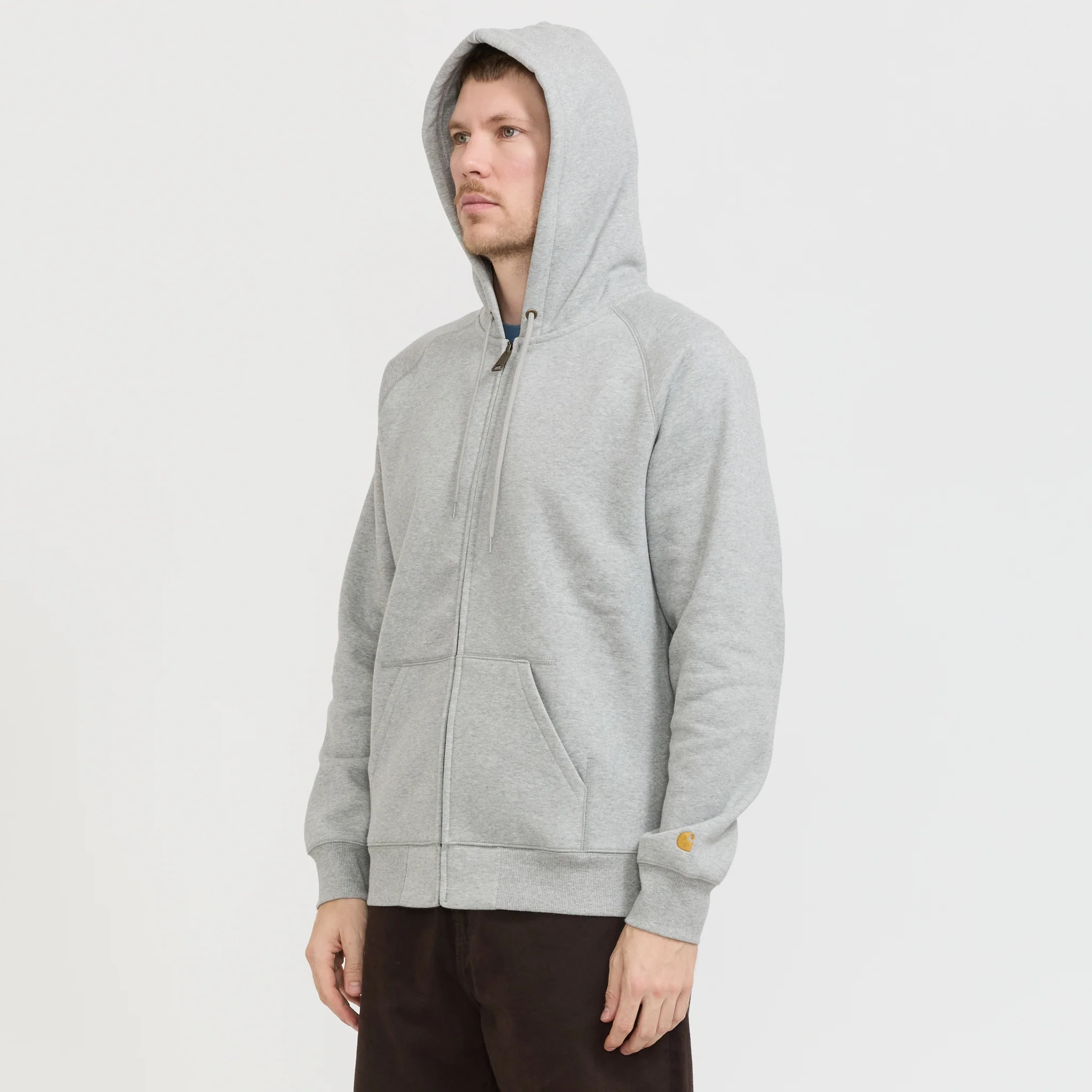 Hooded Chase Jacket Grey Heather/Gold - Image 6