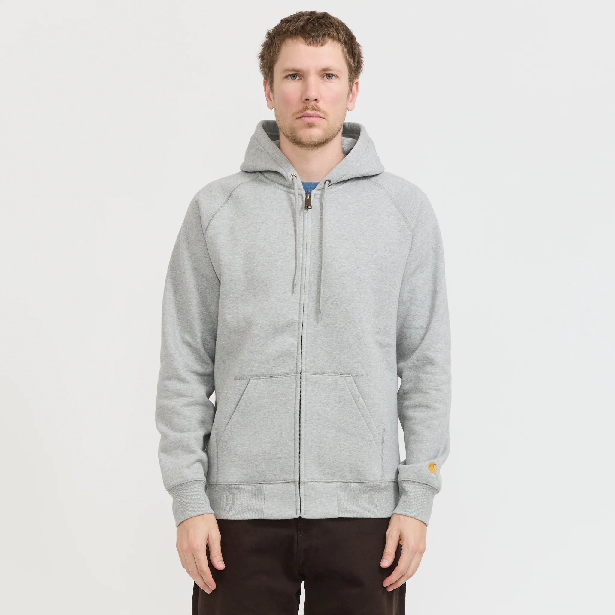 Hooded Chase Jacket Grey Heather/Gold - Image 9