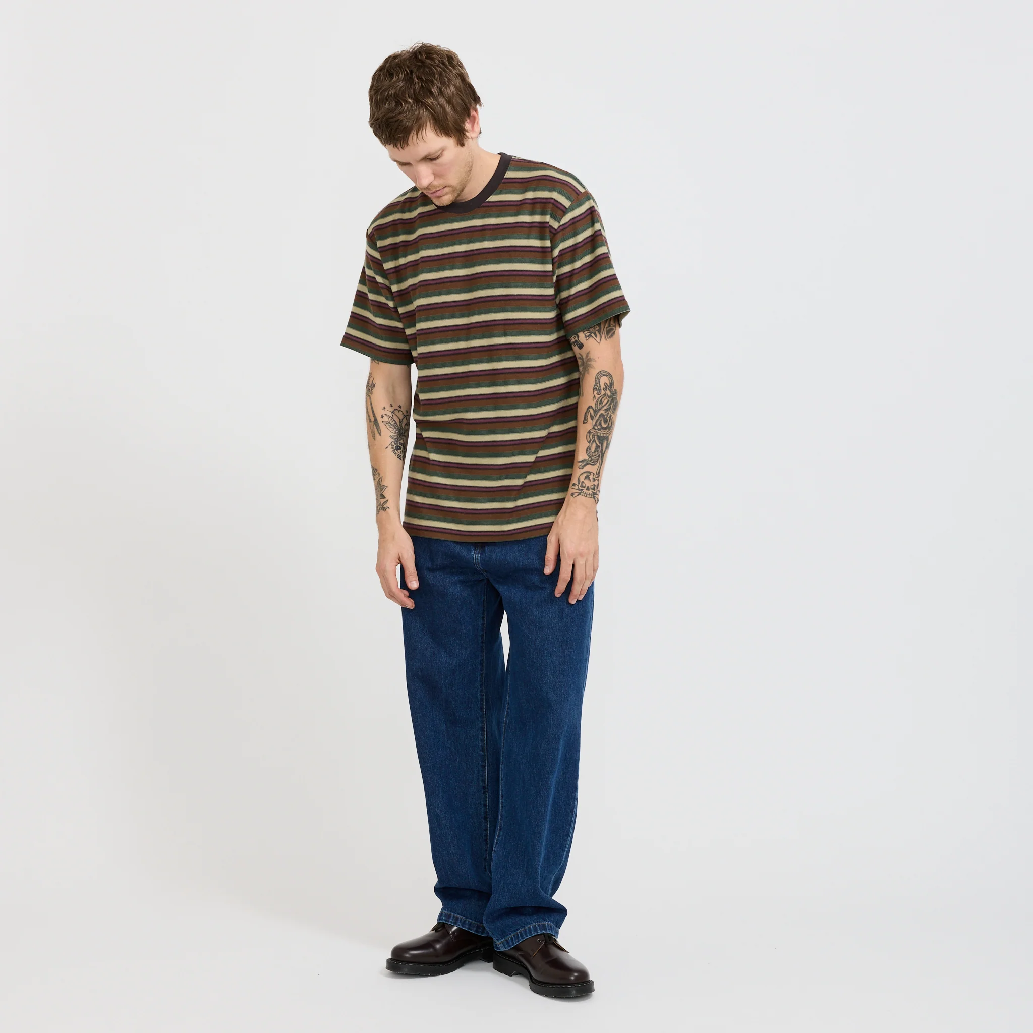 Inside Out Stripe Tee Dusty Pink - Image 2