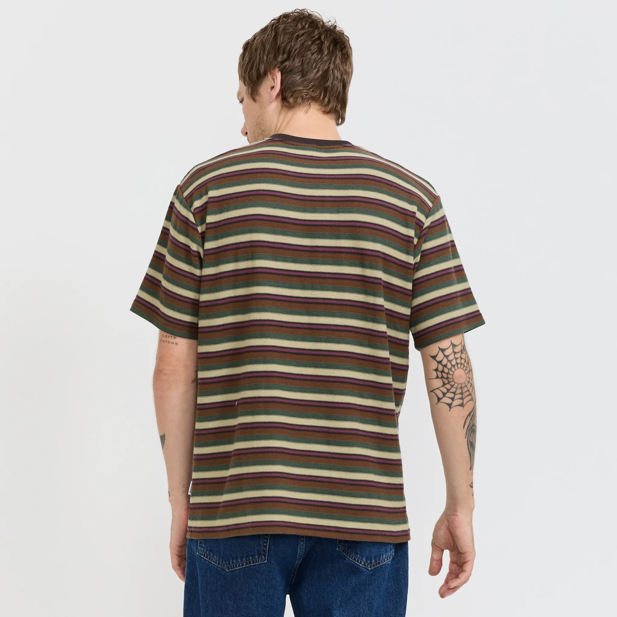 Inside Out Stripe Tee Dusty Pink - Image 4