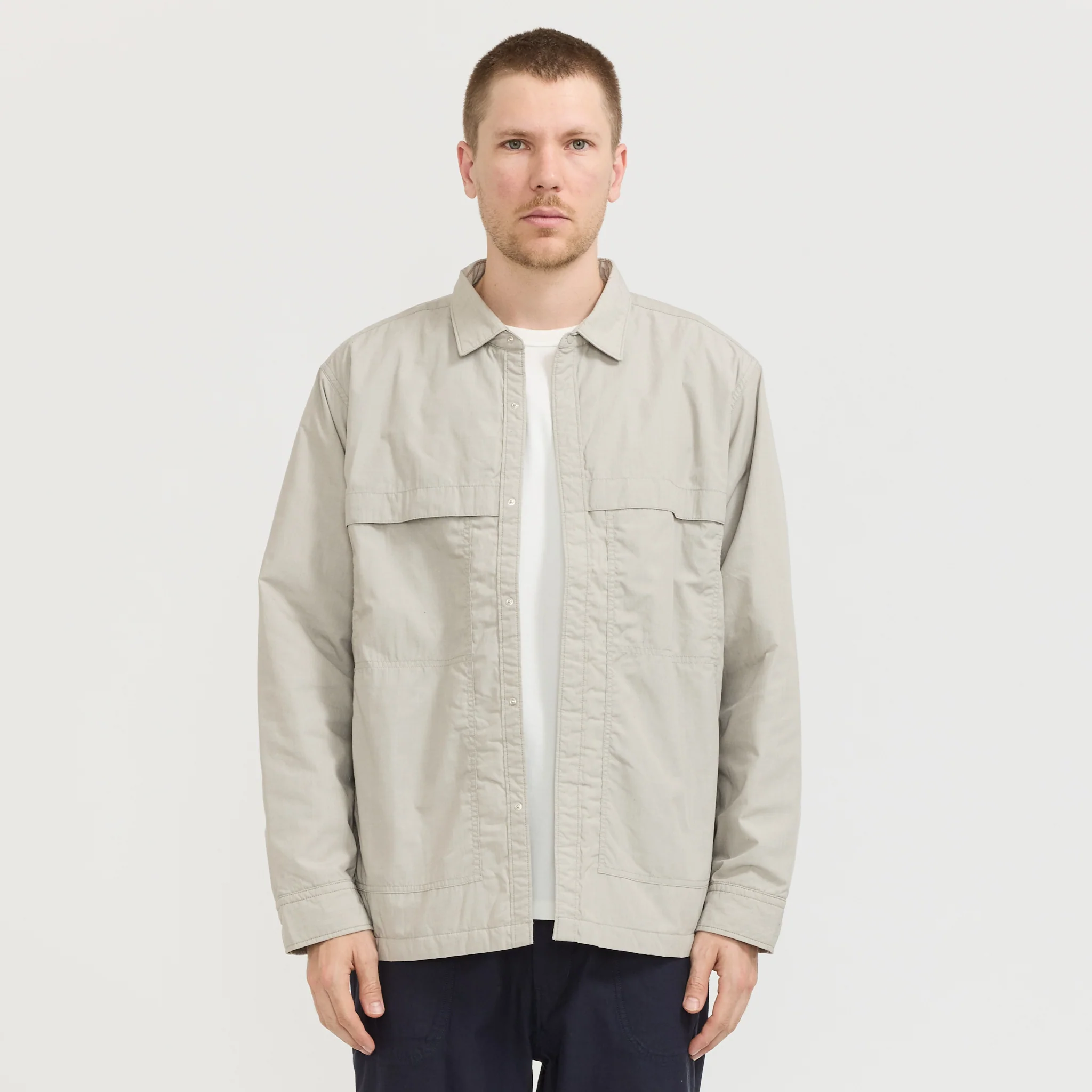 Insulation Shirt Jacket Beige - Image 9