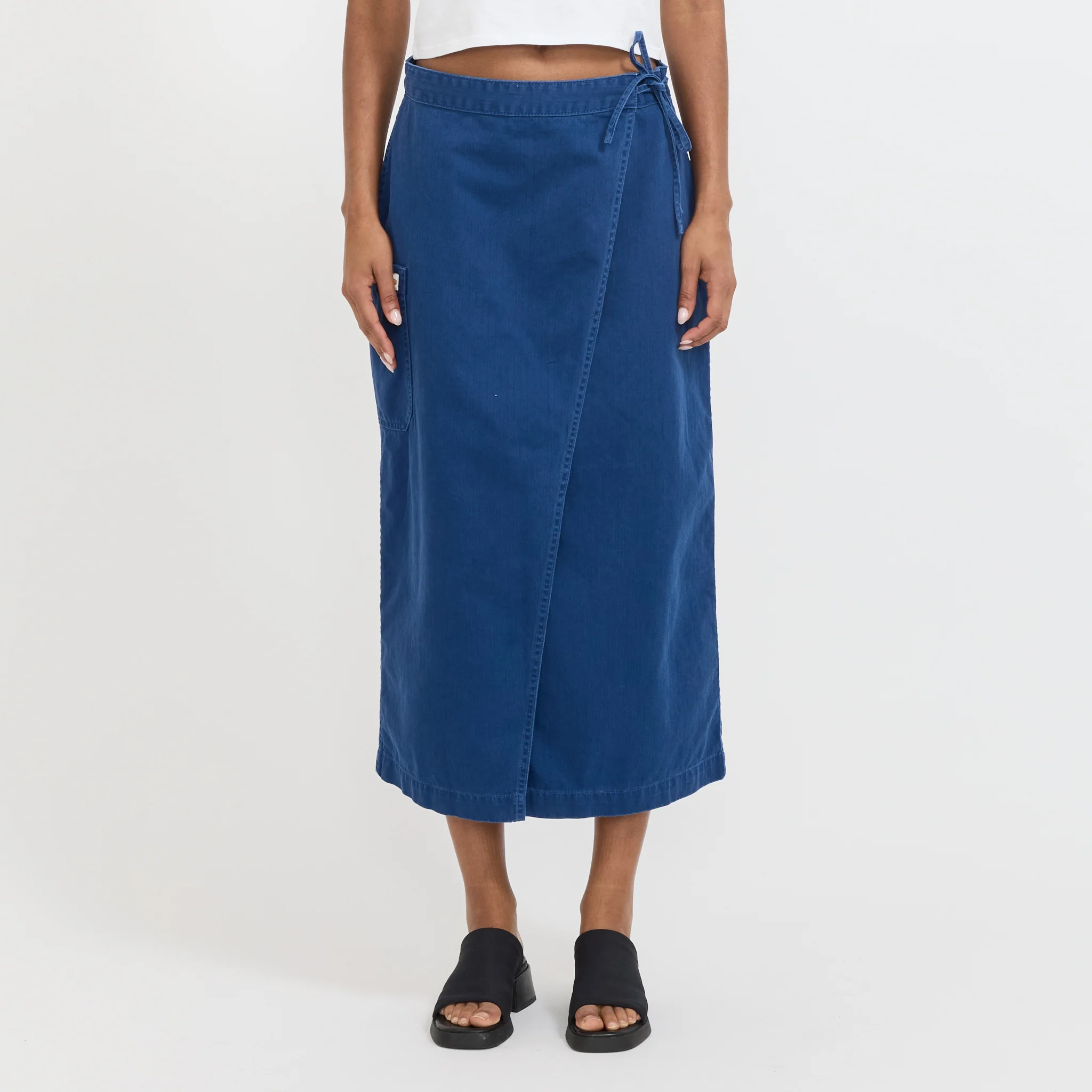 Irma Skirt Herringbone Blue