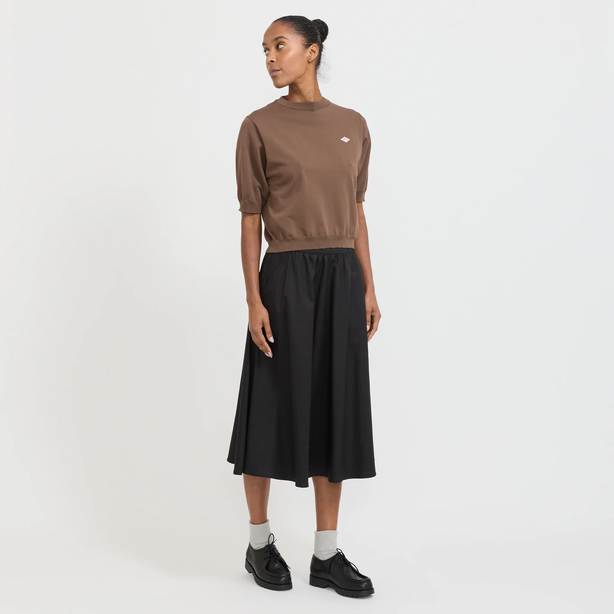 Jeanette Midi Pleated Skirt Black - Image 2