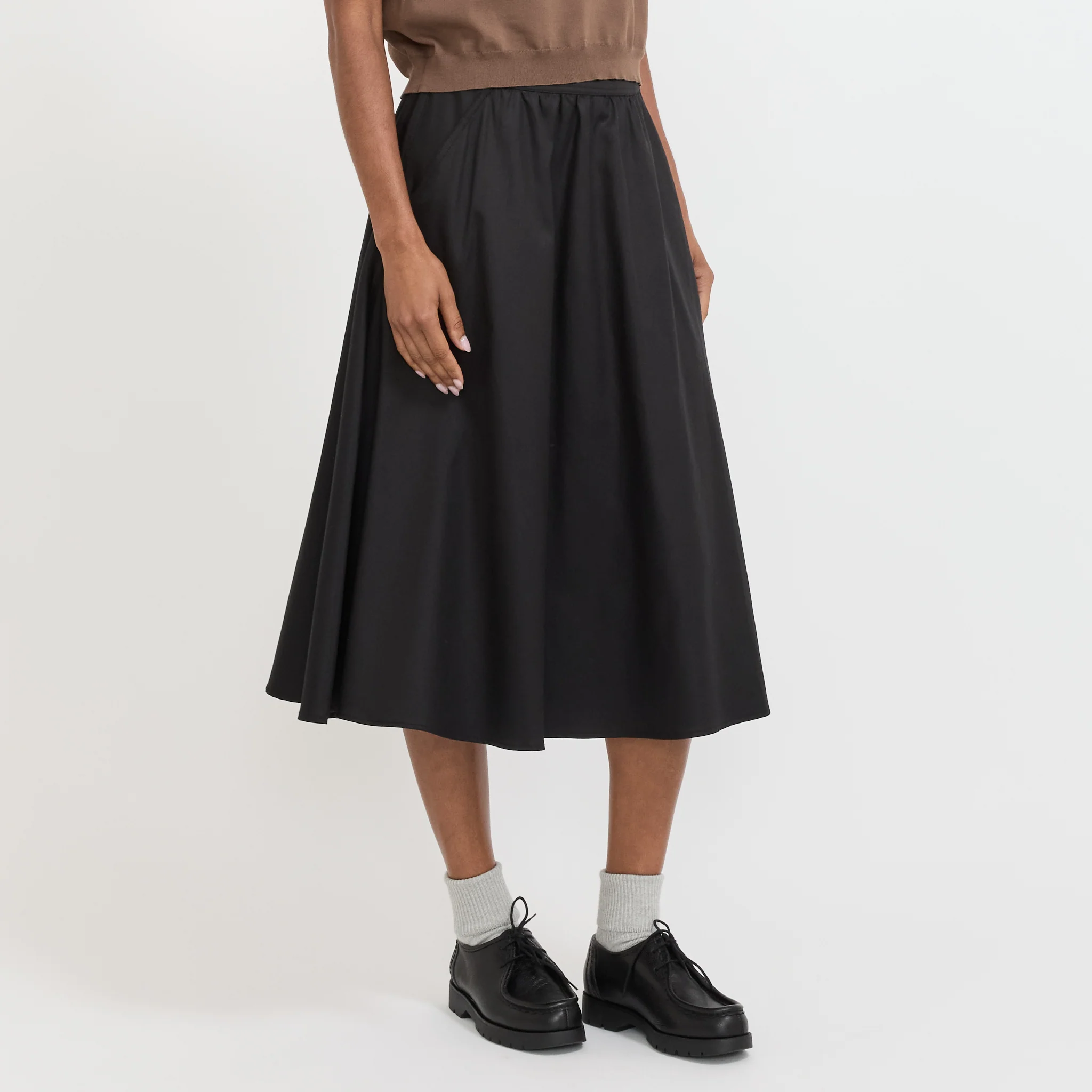 Jeanette Midi Pleated Skirt Black - Image 3