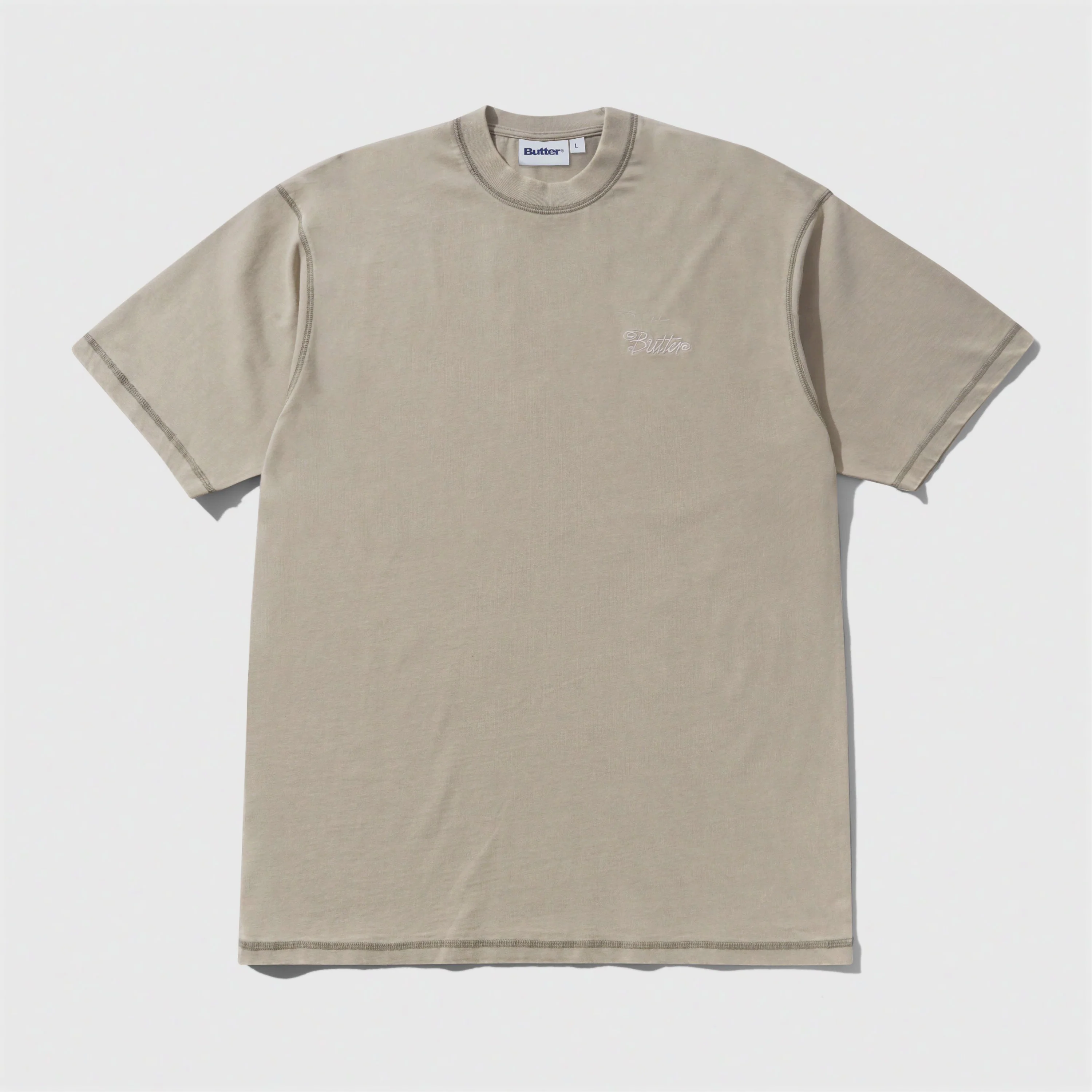 Jive Overlock Stitch Tee Distressed Cove
