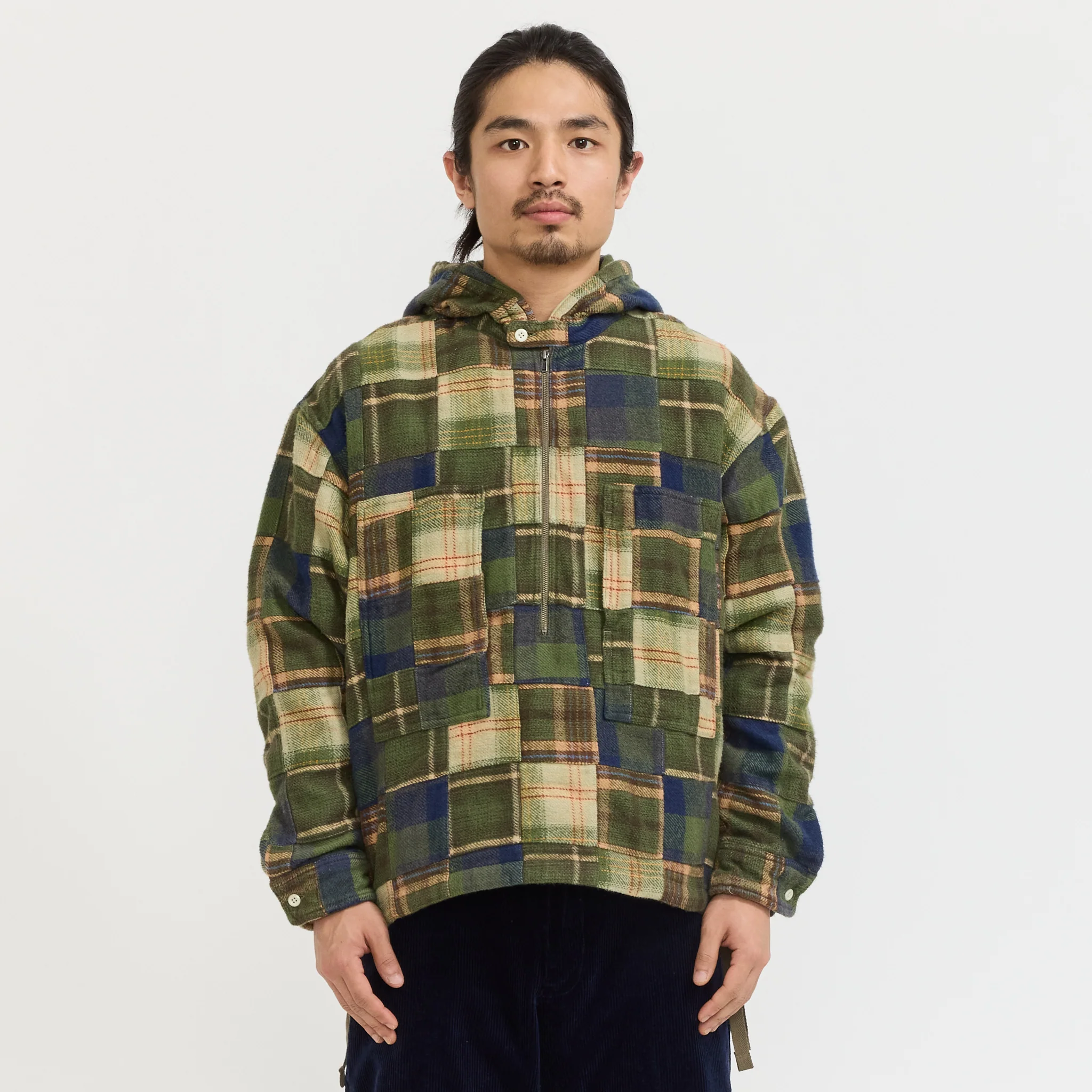 Johannes Half Zip Shirt Olive - Image 2