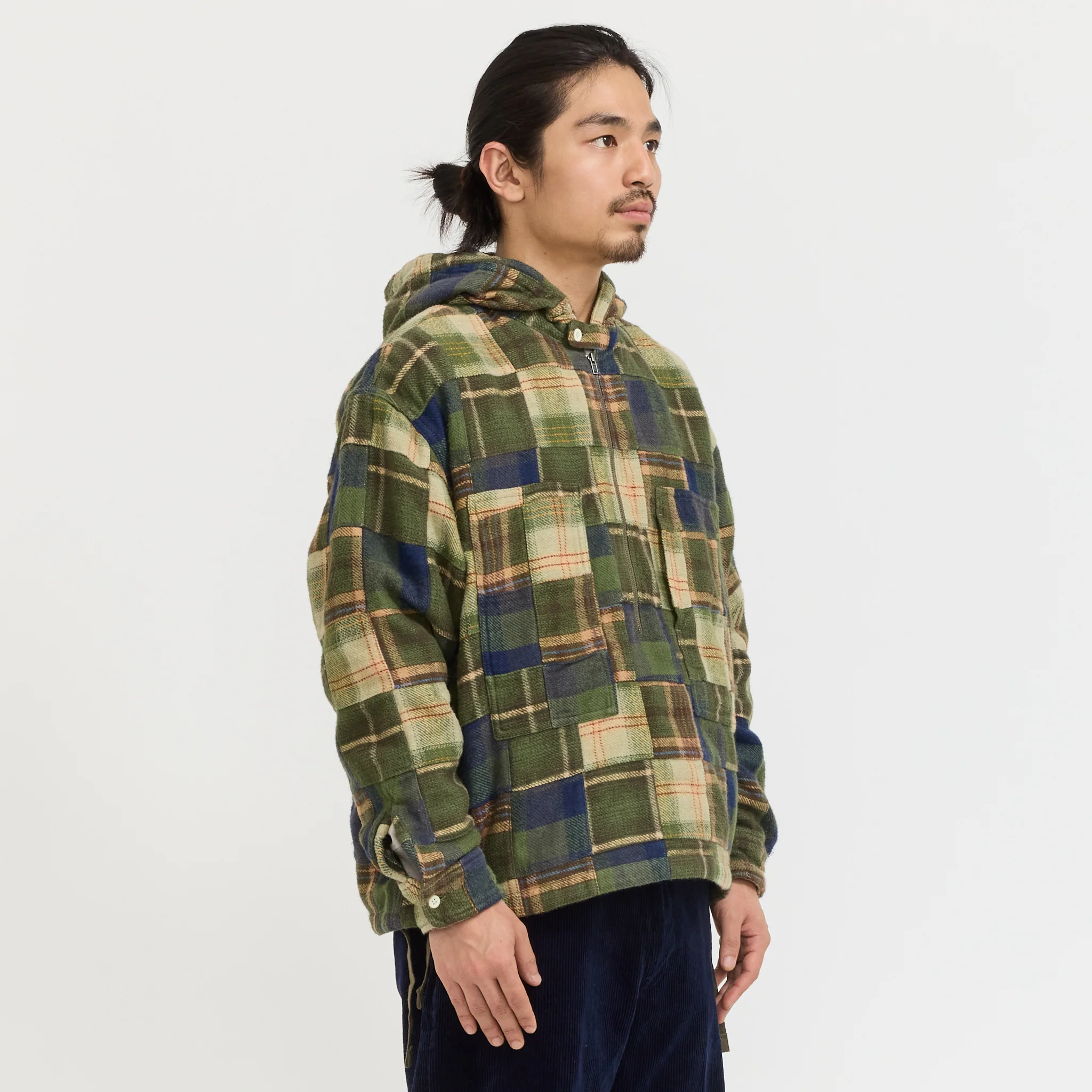 Johannes Half Zip Shirt Olive - Image 3