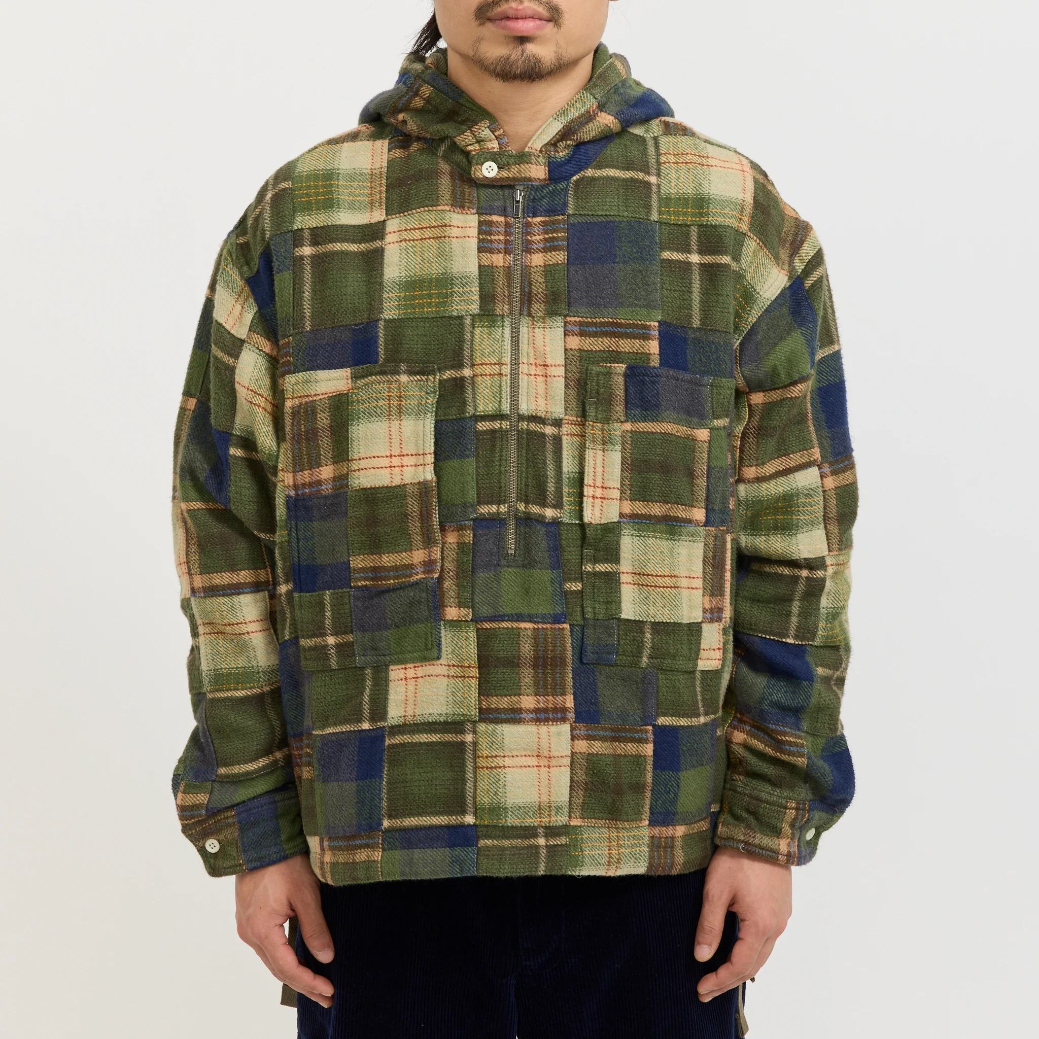 Johannes Half Zip Shirt Olive - Image 5