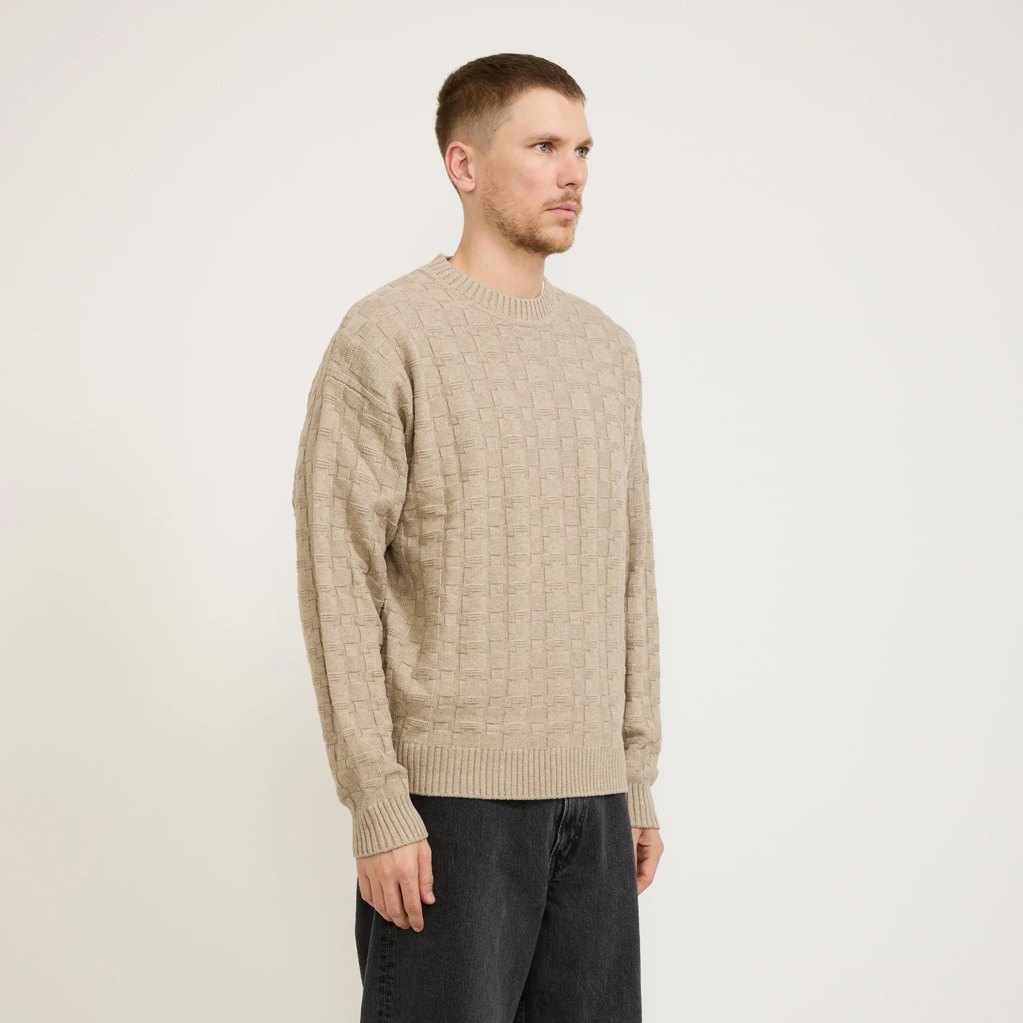Jonas Cotton/Cashmere Sweater Oatmeal - Image 3
