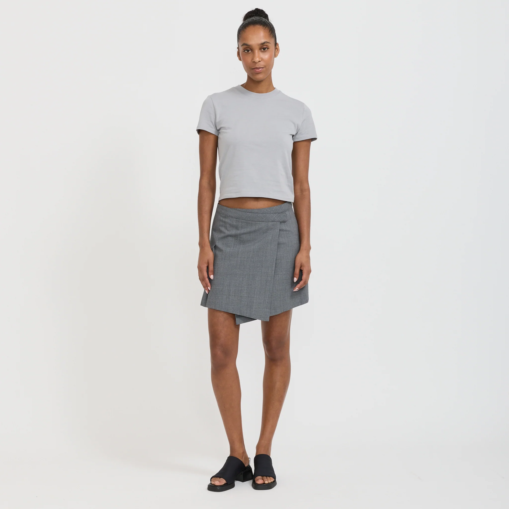 Juli Skirt Grey Melange - Image 3